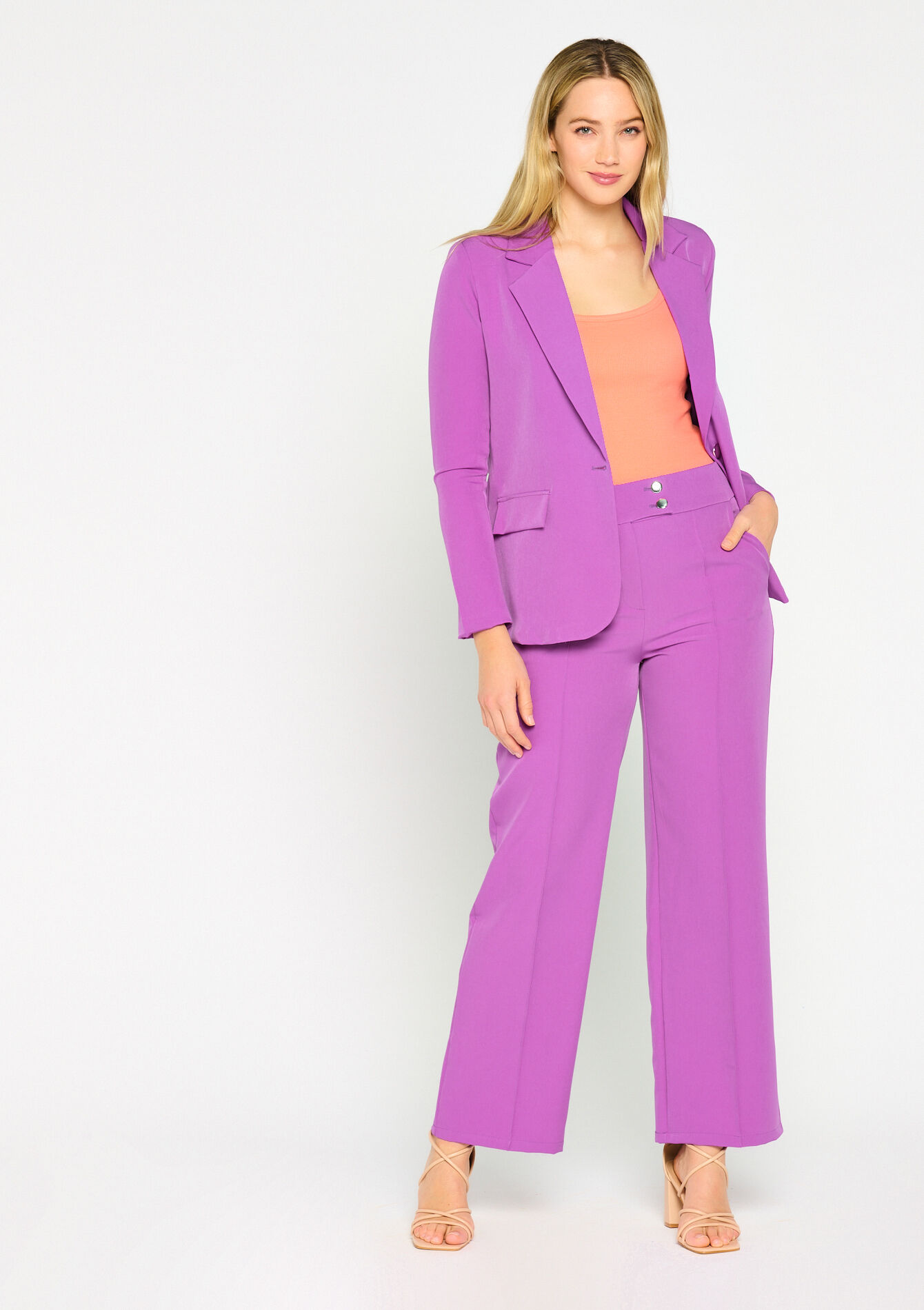 Suiting broek, Suiting broek - PURPLE - 06100510_5902