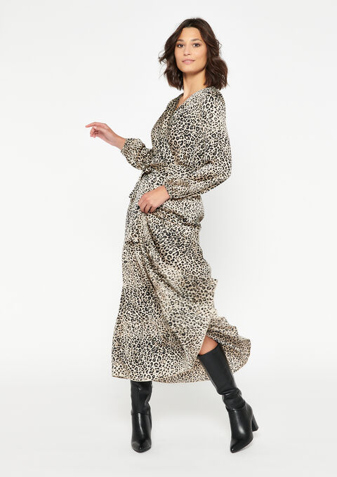 Robe Maxi A Imprime Leopard Lolaliza Robe Maxi A Imprime Leopard Lolaliza
