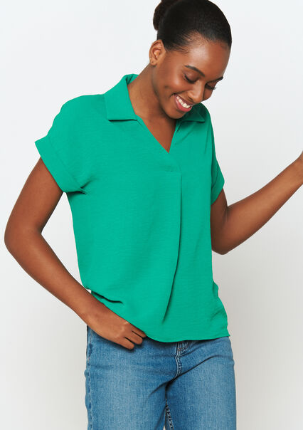 Short-sleeved polo shirt - GREEN APPLE  - 05702441_1783