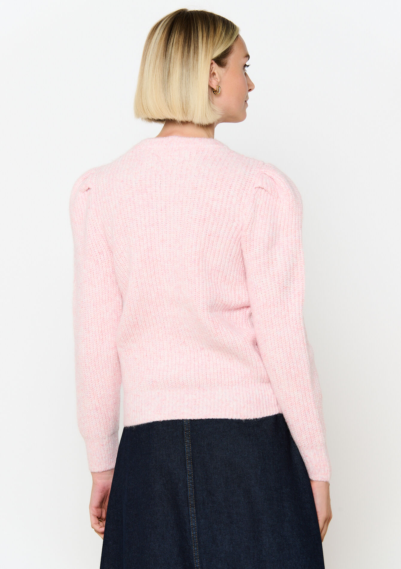 Kabelgebreide trui, Kabelgebreide trui - LIGHT PINK - 04006542_1303