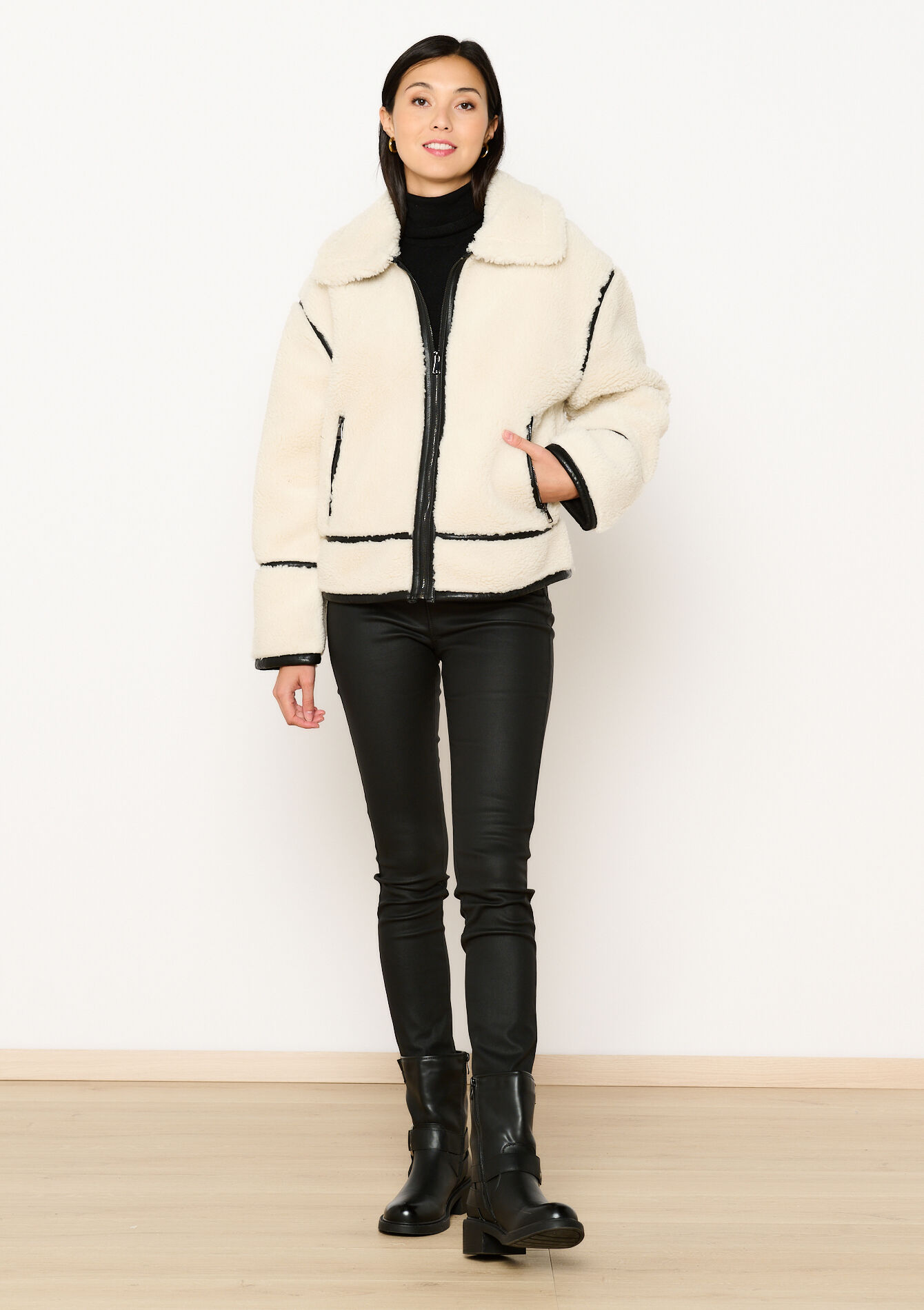 Veste en sherpa - OFFWHITE - 23000697_1001