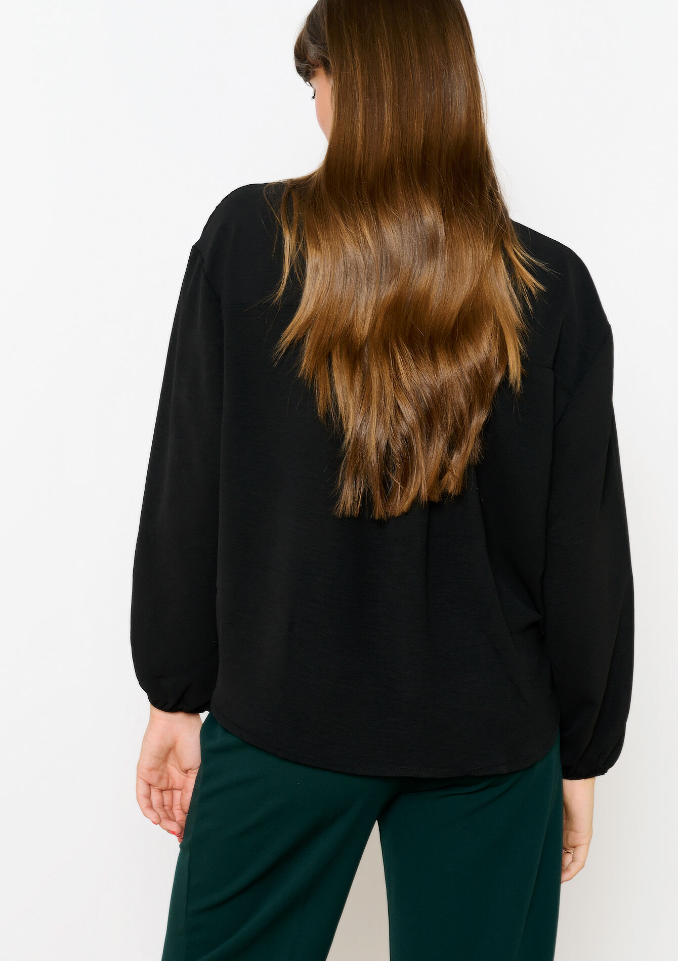 Hemd met tunesische kraag - BLACK - 05702643_1119