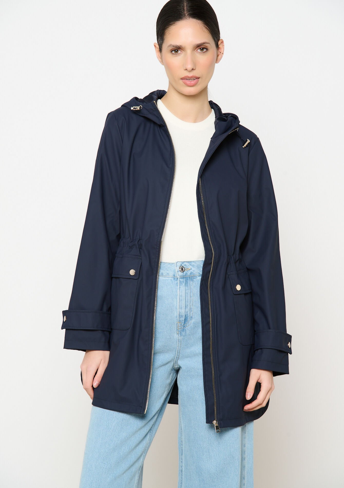 Parka longue cirée, Parka longue cirée - NAVY BASIC - 23000724_2723