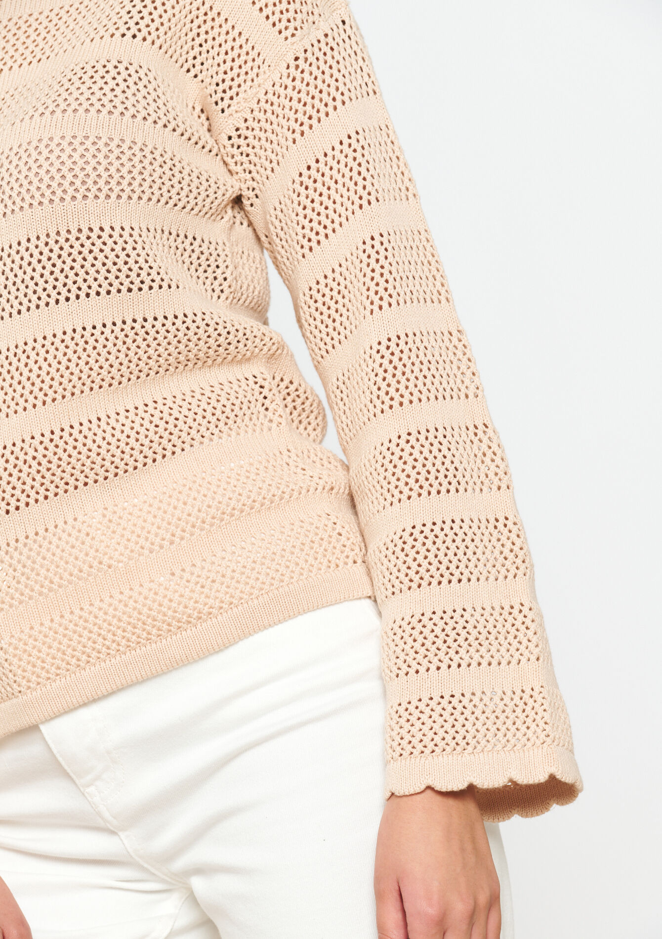 Trui met korte mouwen, Trui met korte mouwen - LT BEIGE - 04006297_2527