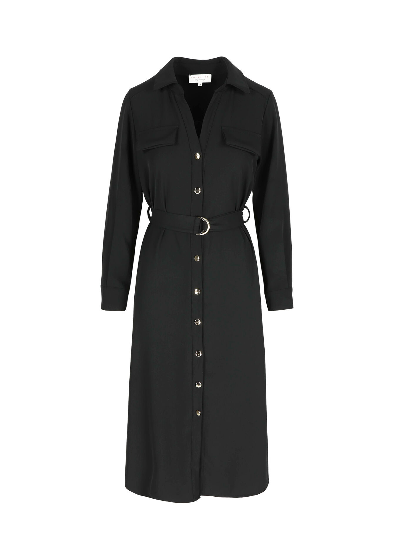 Hemdjurk met ceintuur, Hemdjurk met ceintuur - BLACK - 08602294_1119