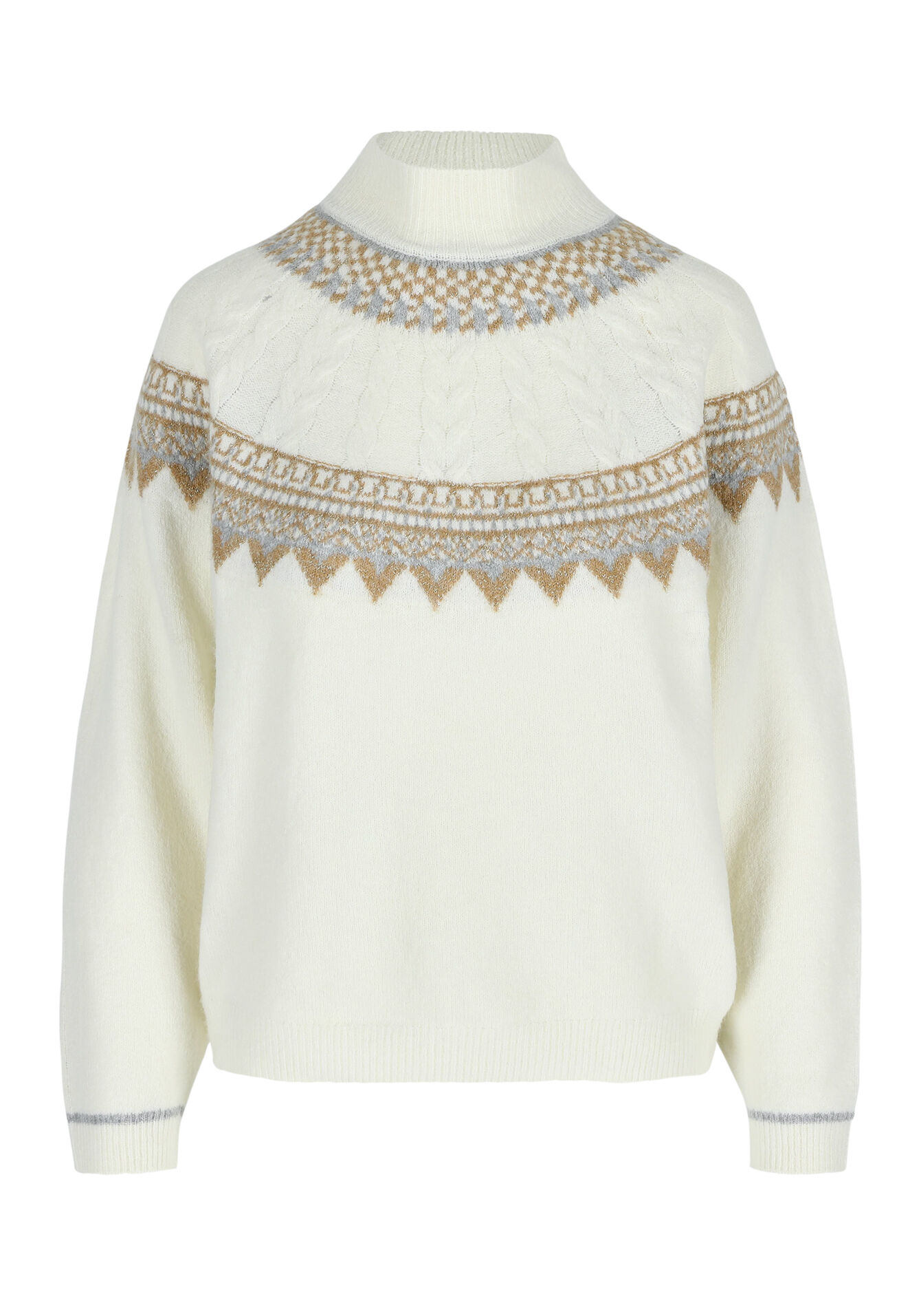 Jacquard pullover, Jacquard pullover - VANILLA WHITE - 04101055_1013