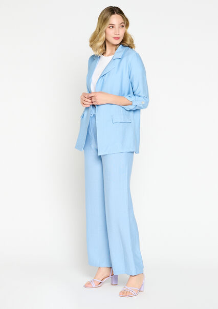 Wide trousers - BLUE PASTEL - 06600760_3003