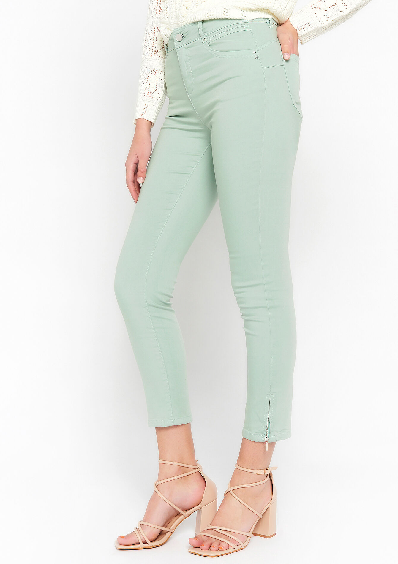 Skinny broek, Skinny broek - MINT GREEN - 06004307_1723