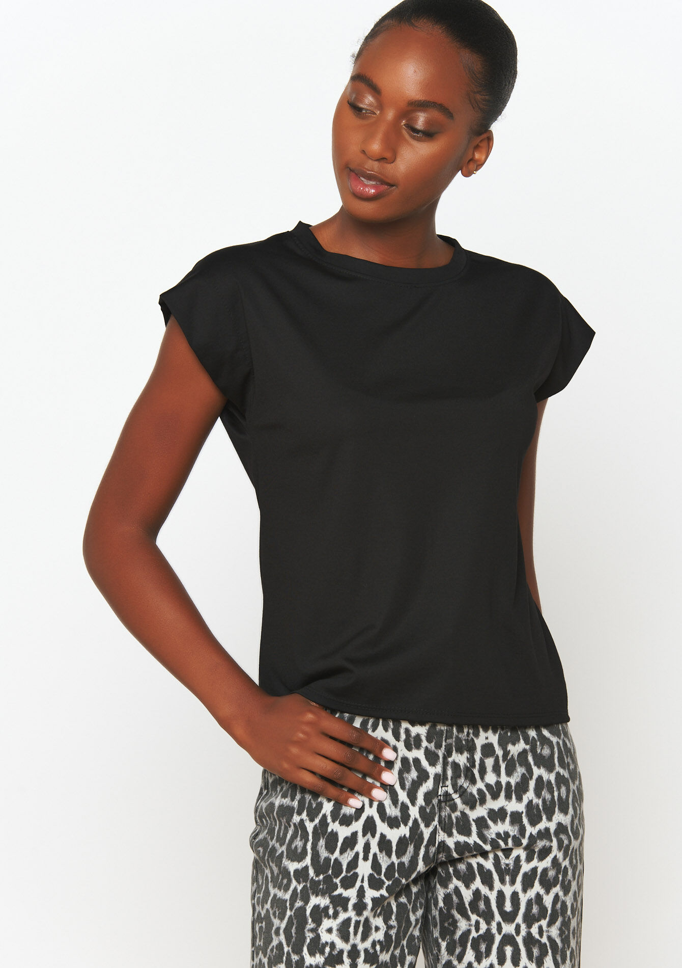 T-shirt met korte mouwen, T-shirt met korte mouwen - BLACK - 02200458_1119