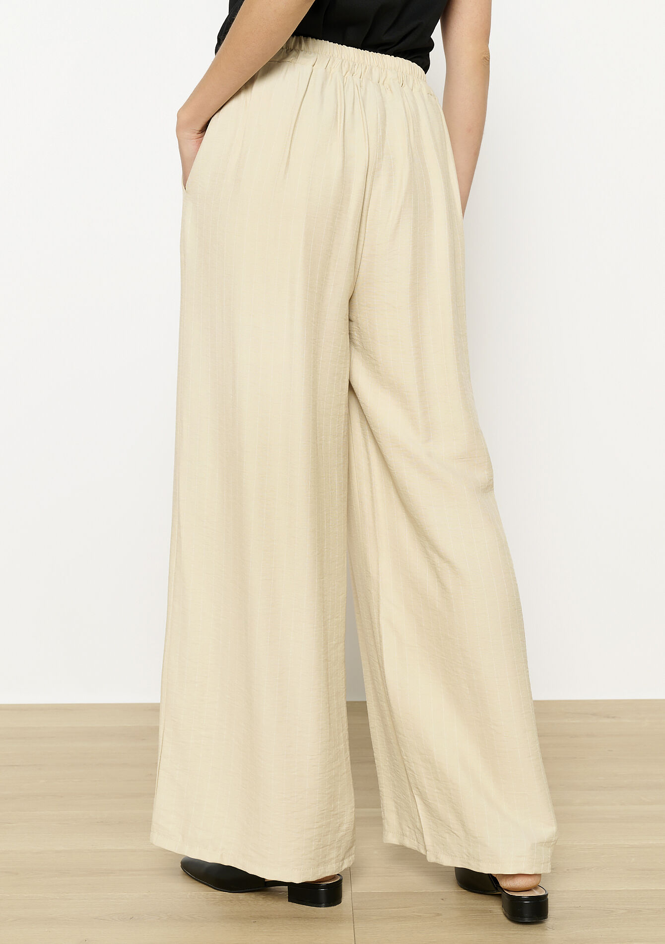 Luchtige broek met streep, Luchtige broek met streep - LT BEIGE - 06601008_2527