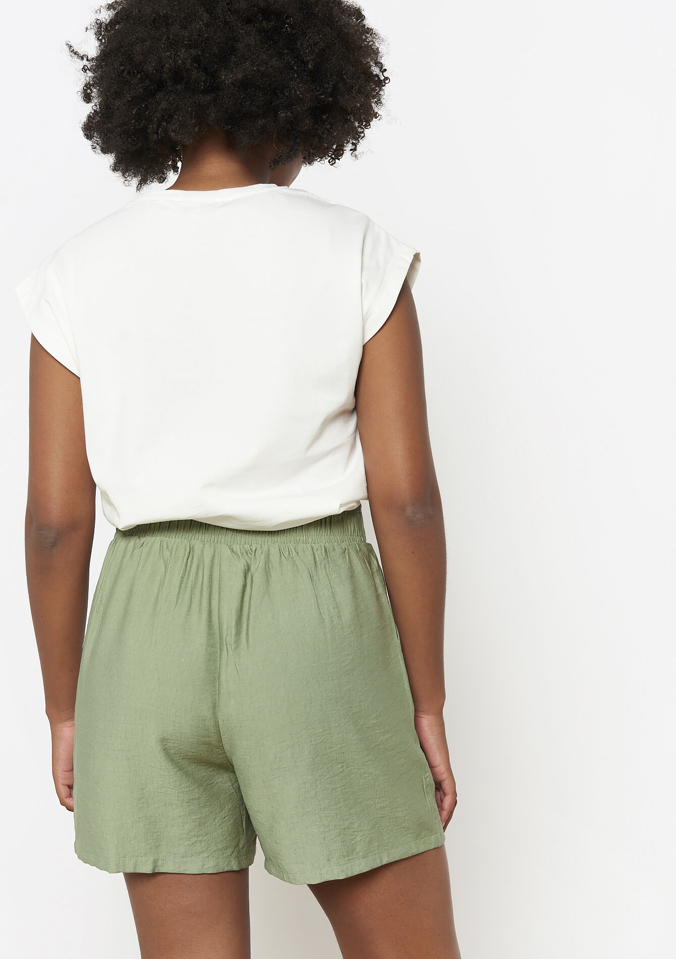 Losvallende short, Losvallende short - KHAKI FADED - 06100675_4326