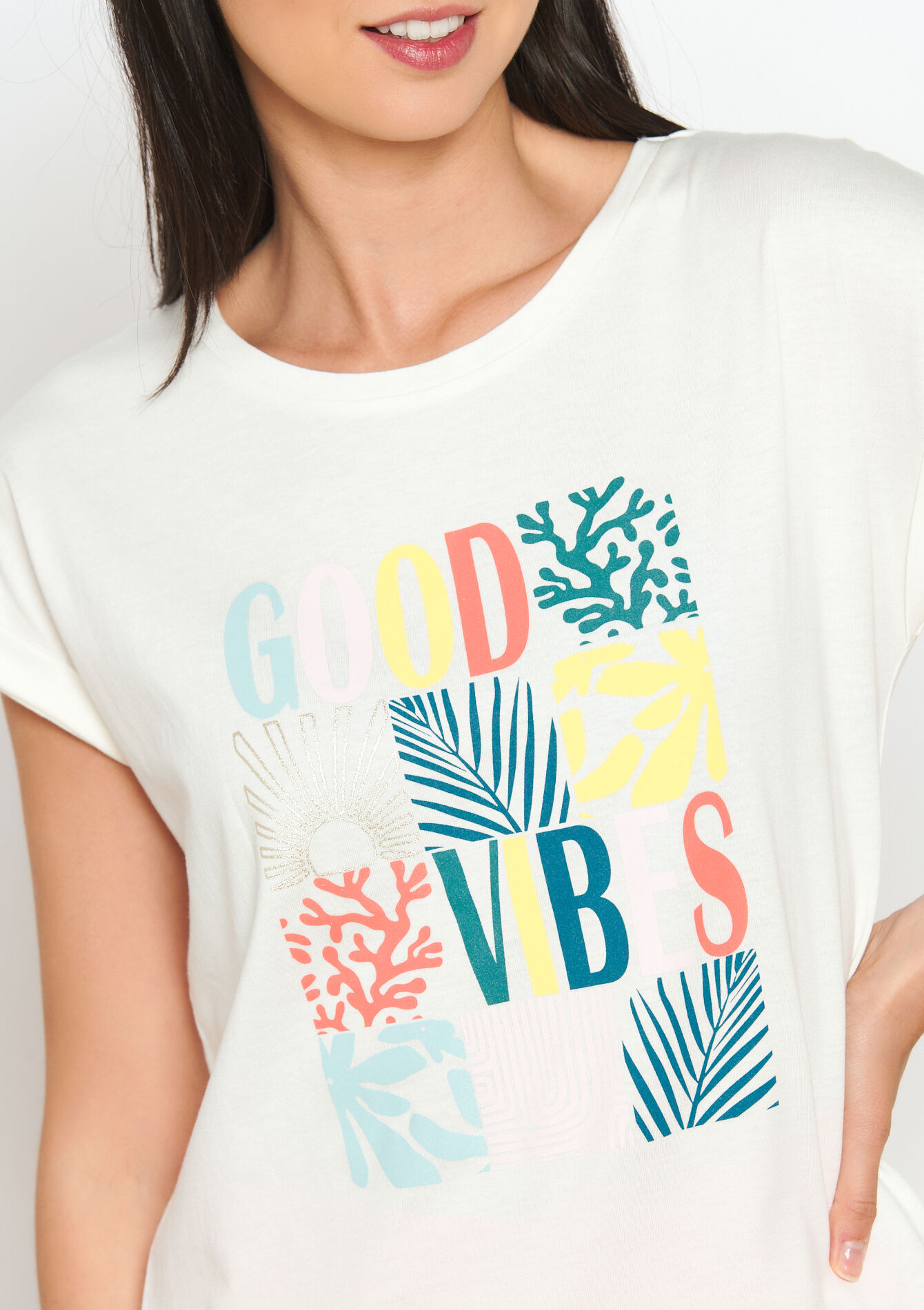 T-shirt met artwork - WHITE POWDER - 02301487_2514