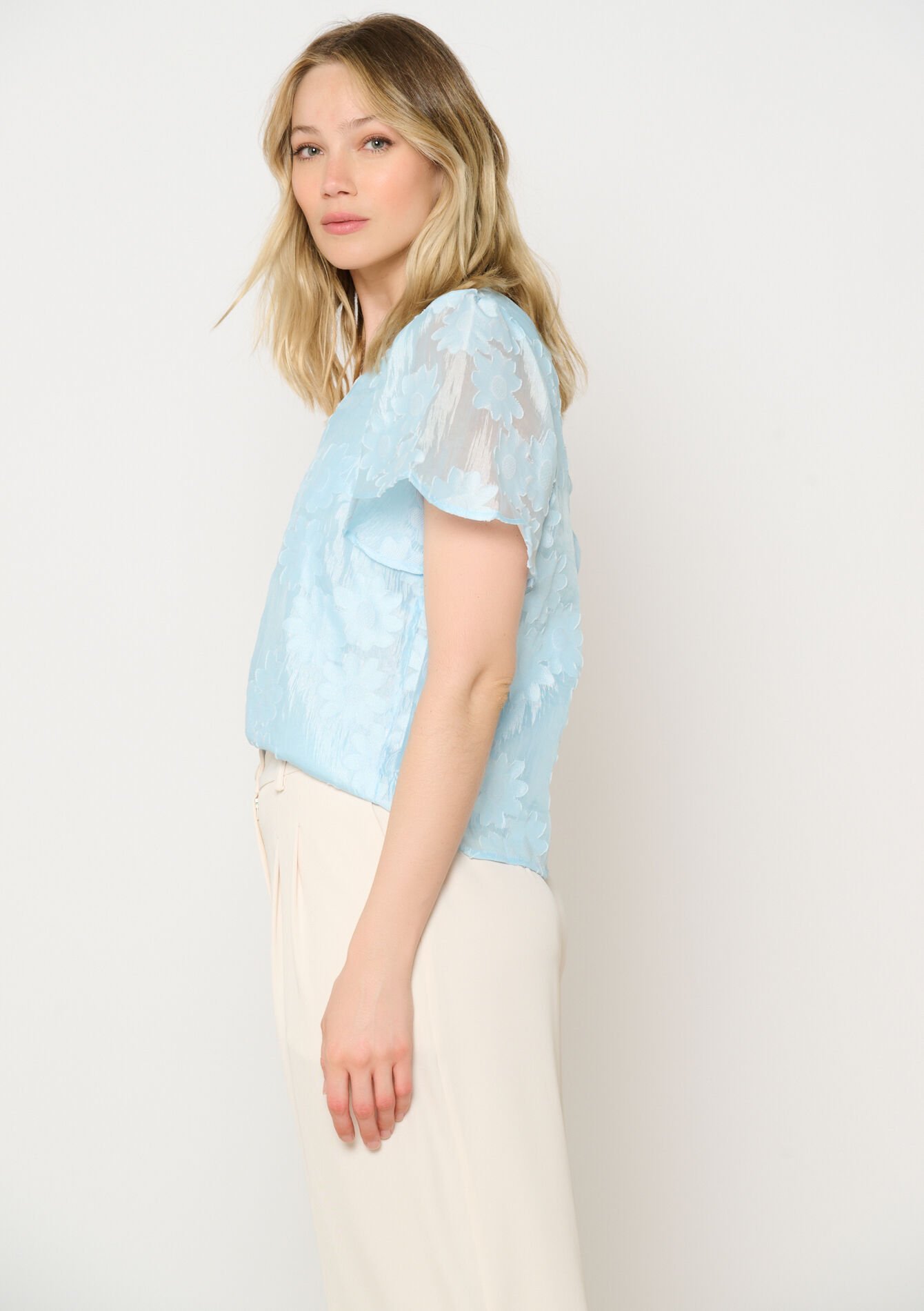 Embroidered back-tie top, Embroidered back-tie top, , detail_model