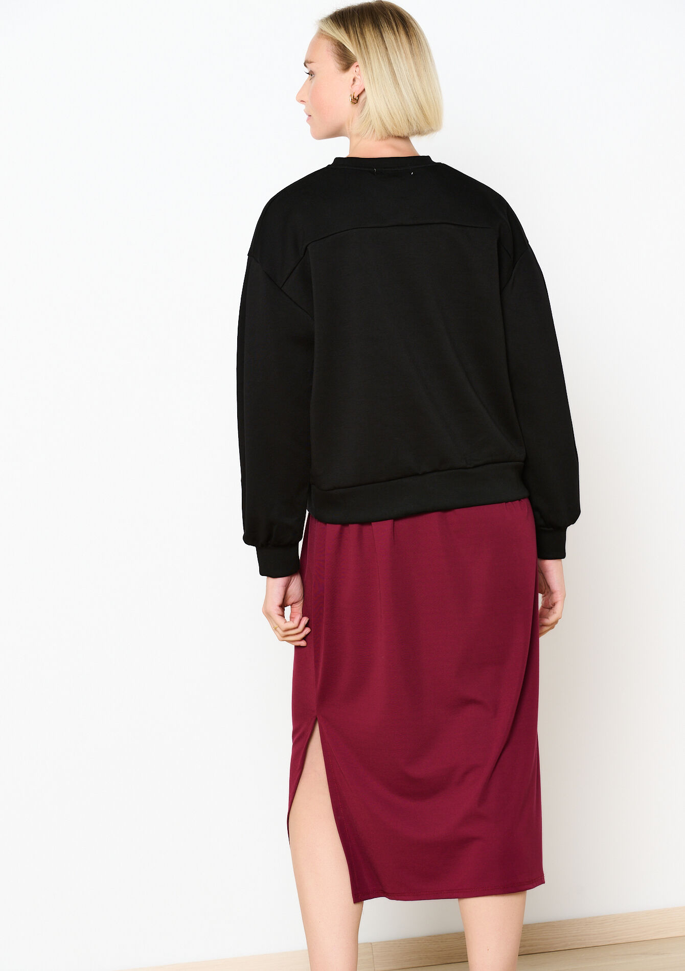 Sweater with balloon sleeves, Sweater with balloon sleeves - BLACK - 03001742_1119