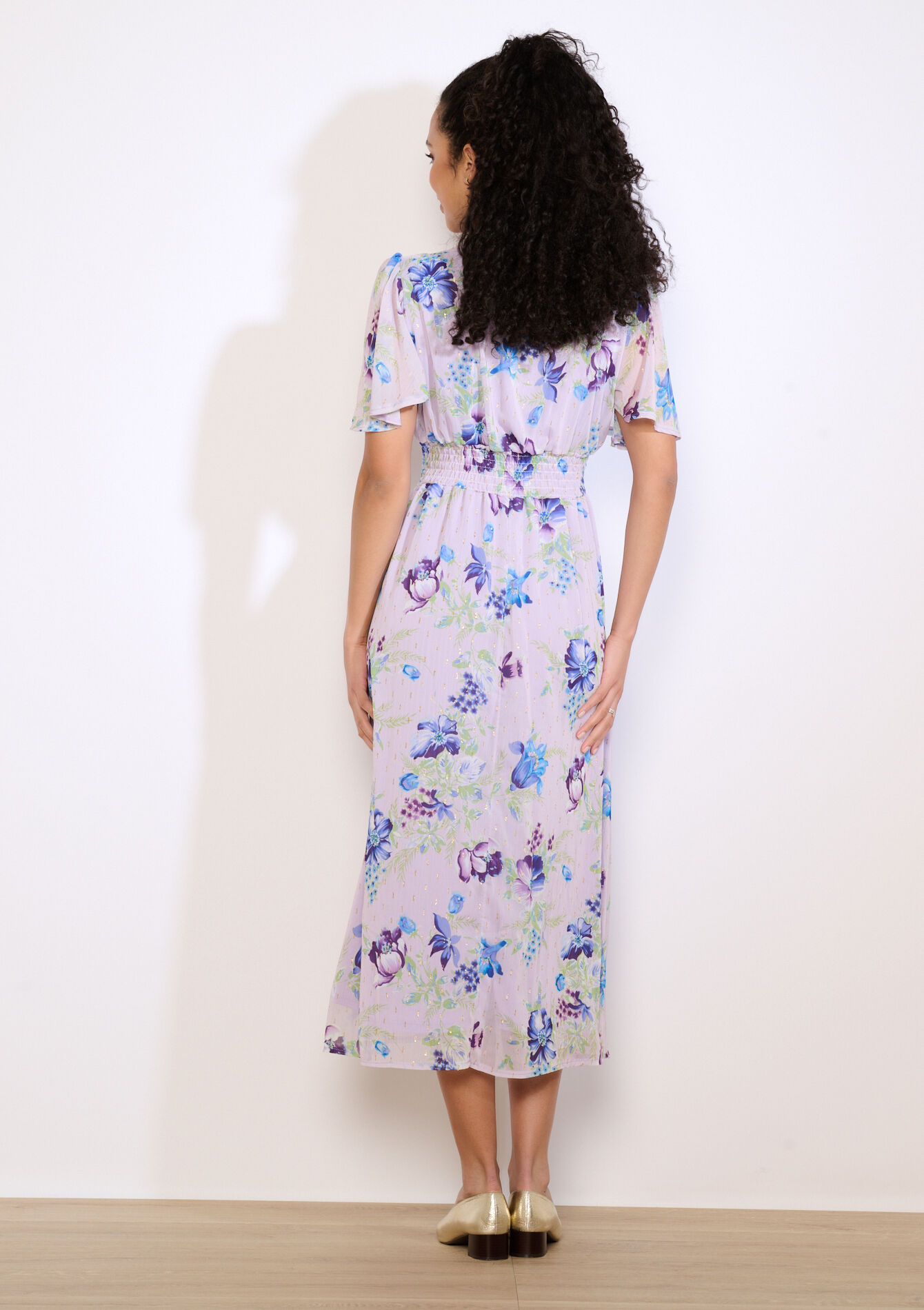 Robe longue à fleurs - PASTEL LILAC - 08104456_1493