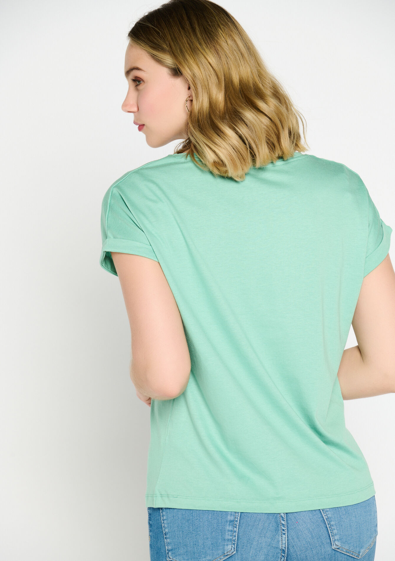 Basic T-shirt, Basic T-shirt - MINT GREEN - 02301308_1723