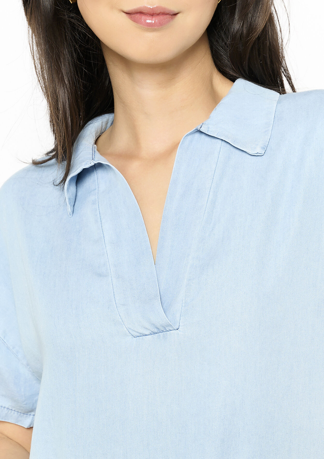 Casual overhemdjurk, Casual overhemdjurk - BLUE BLEACHED - 08104177_0502