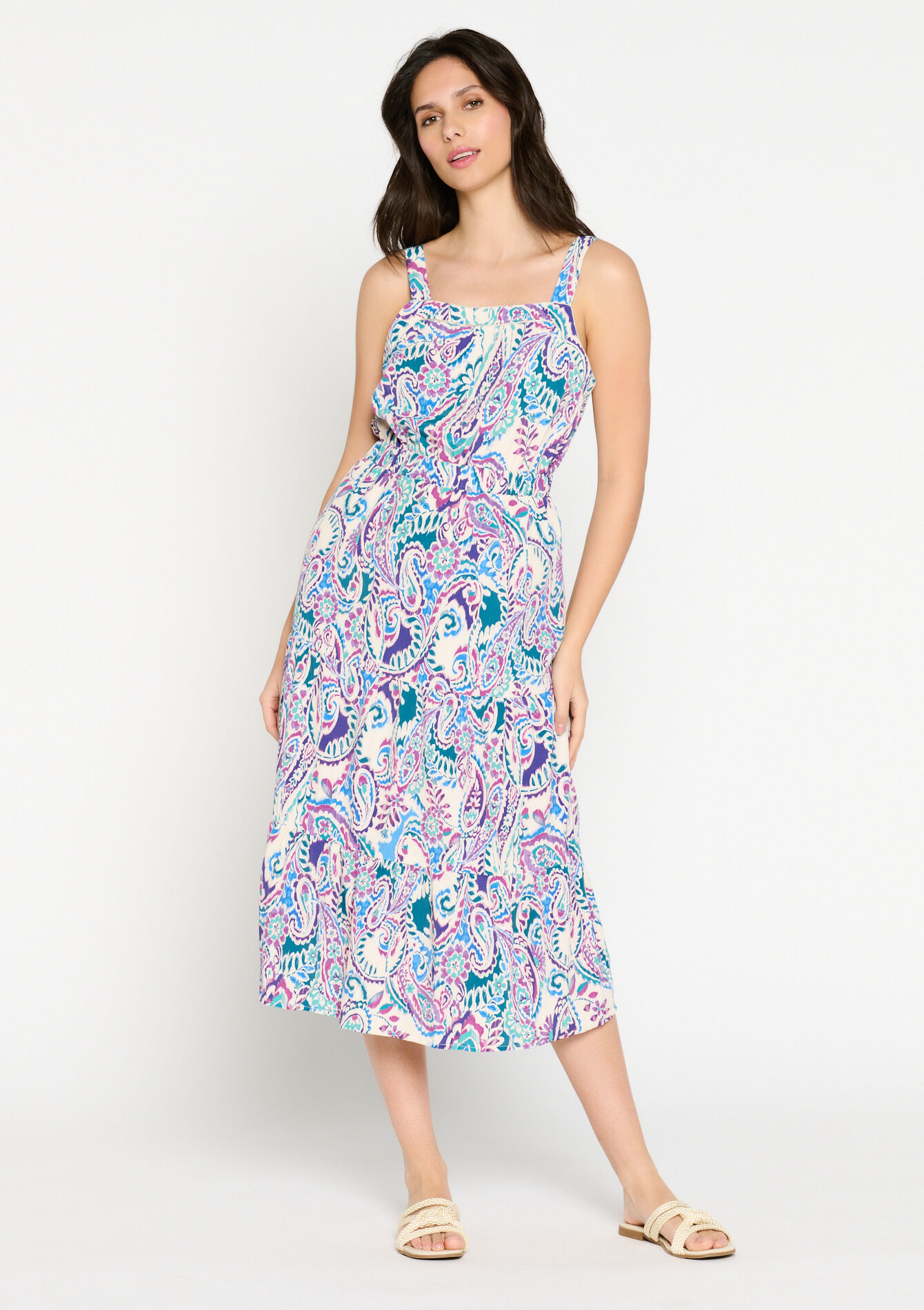 Maxi-jurk met paisleyprint, Maxi-jurk met paisleyprint - VIOLINE - 08602042_2576