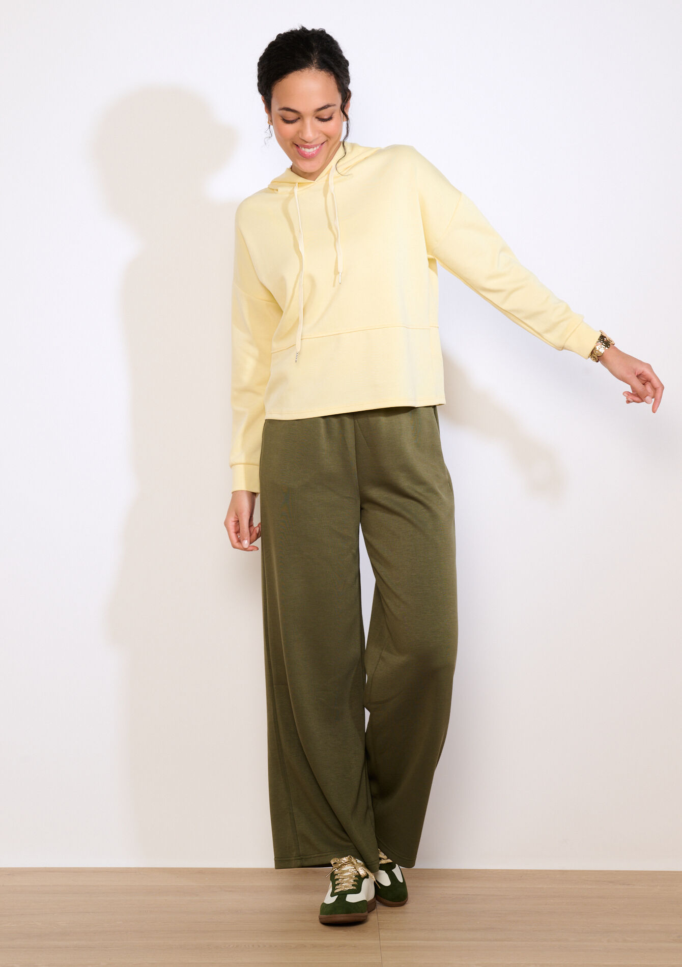 Hoodie - YELLOW PASTEL - 15100428_5004