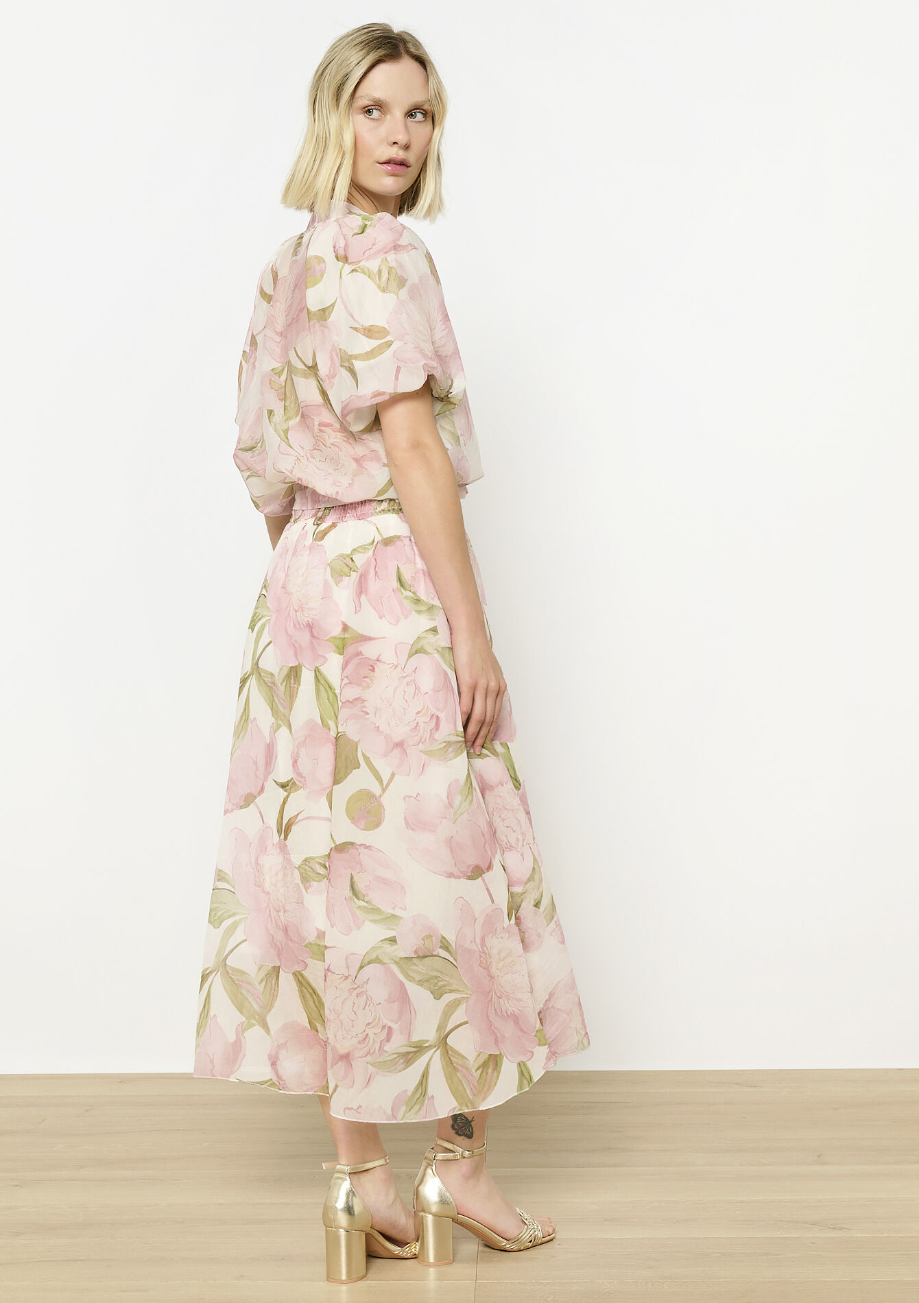 Lange bloemenrok, Lange bloemenrok - OFFWHITE - 07101390_1001