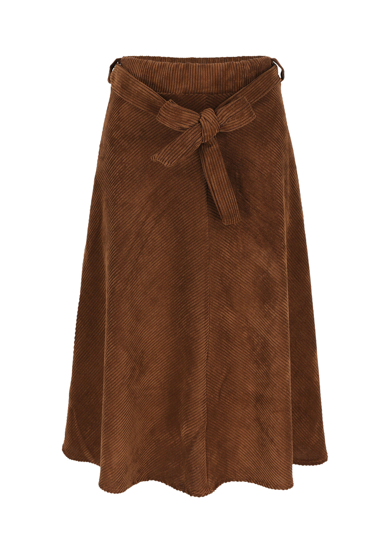 Midirok in corduroy - CAMEL BROWN - 07101193_3818