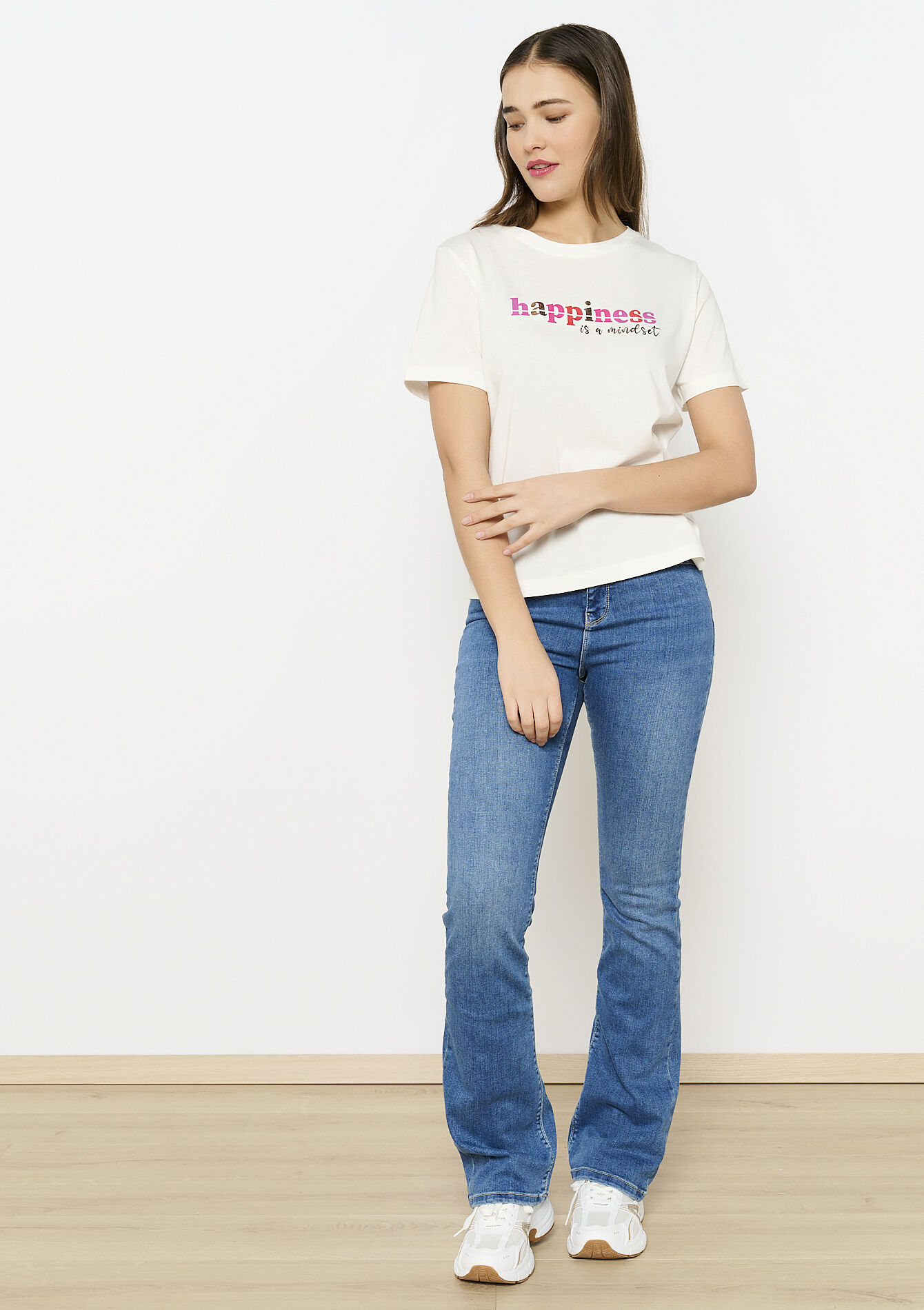 Katoenen T-shirt met kunstwerk, Katoenen T-shirt met kunstwerk - OFFWHITE - 02301673_1001