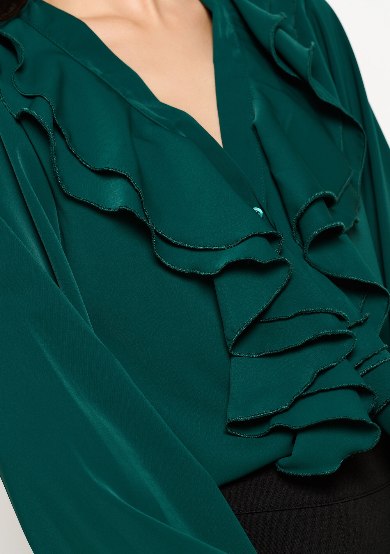 Chemise avec volants - BOTTLE GREEN - 1119010