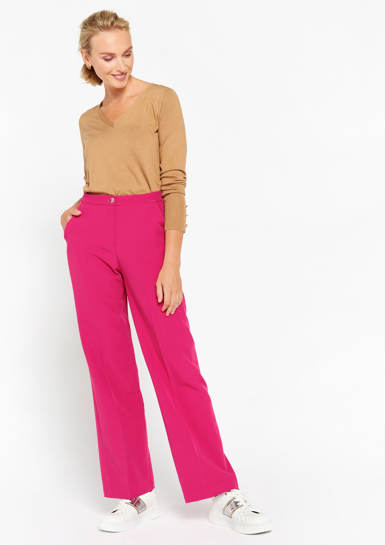 Suiting trousers, Suiting trousers - FUCHSIA - 06100561_5626