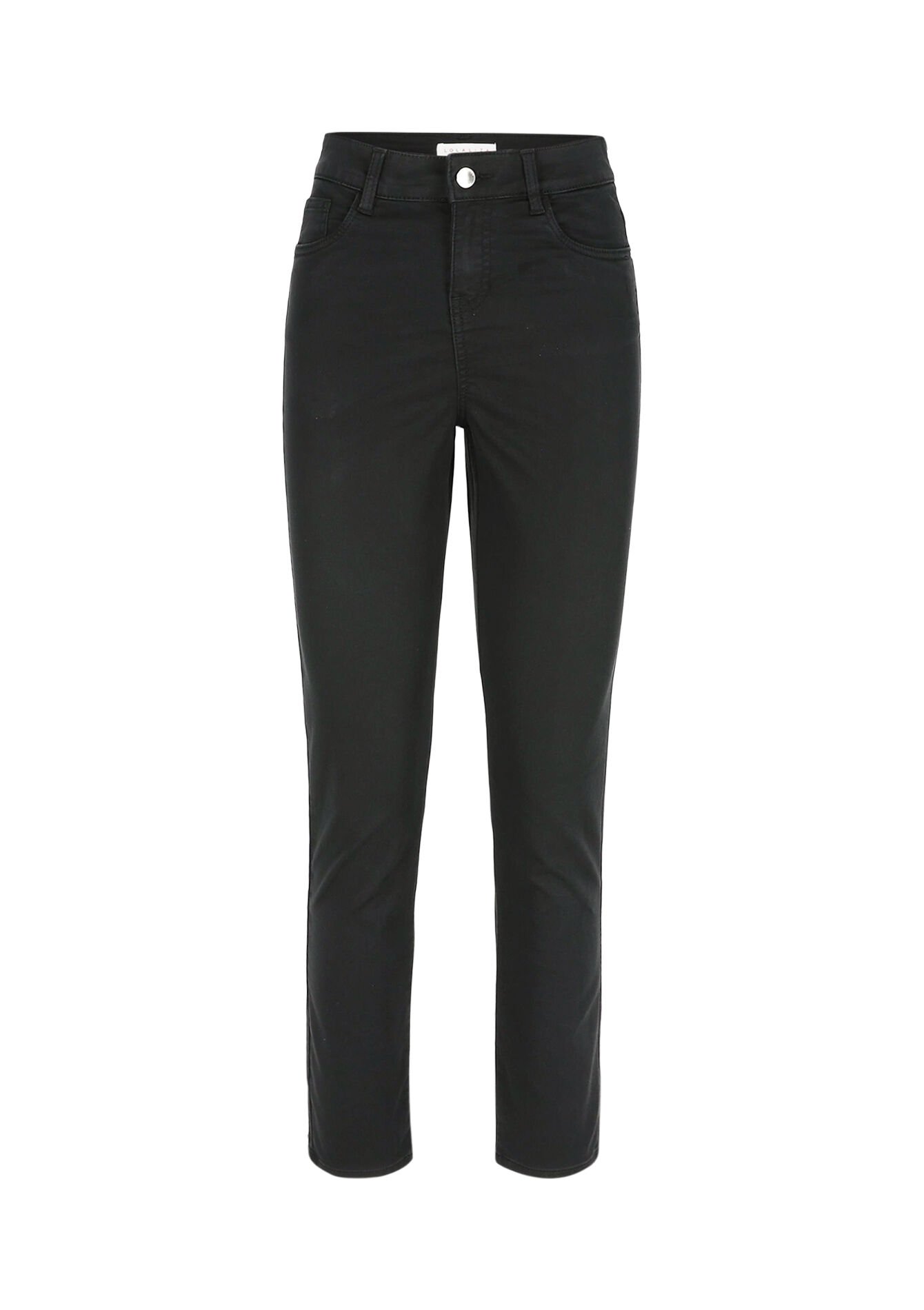 High waist slim trousers, High waist slim trousers - BLACK - 06004578_1119