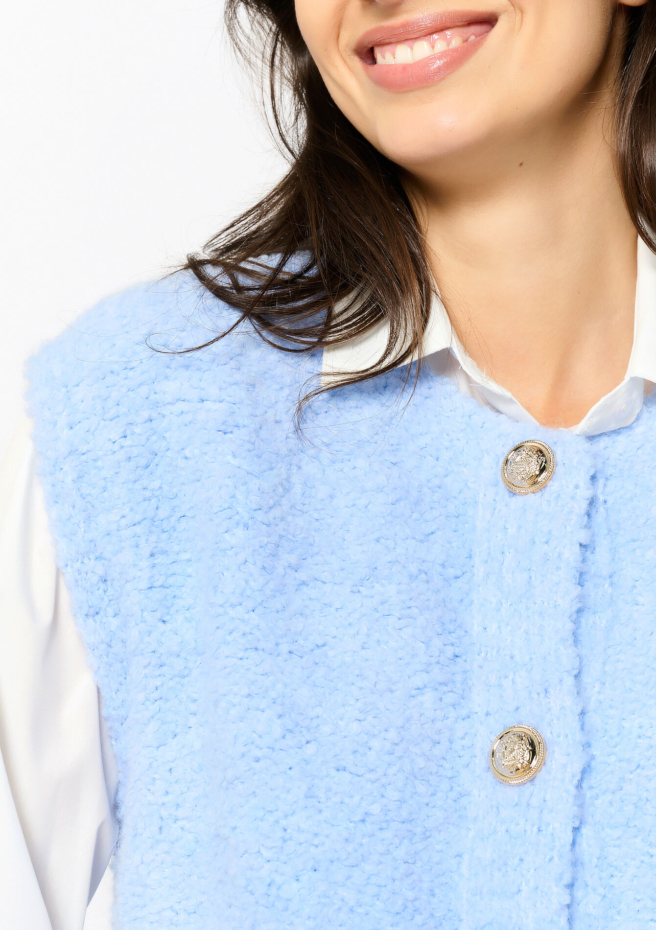 Mouwloze cardigan, Mouwloze cardigan - LIGHT BLUE - 04101268_1709