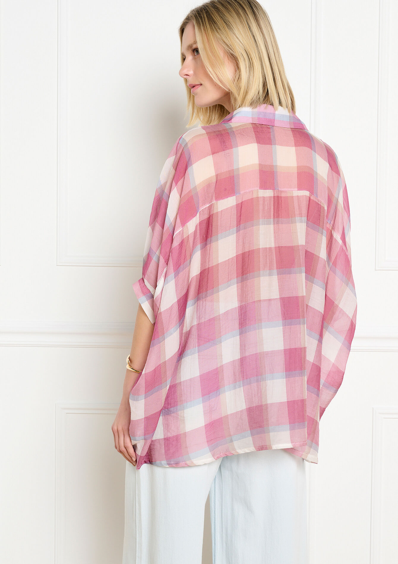 Losvallend geruit overhemd - RED FRAMBOISE - 05703074_1496