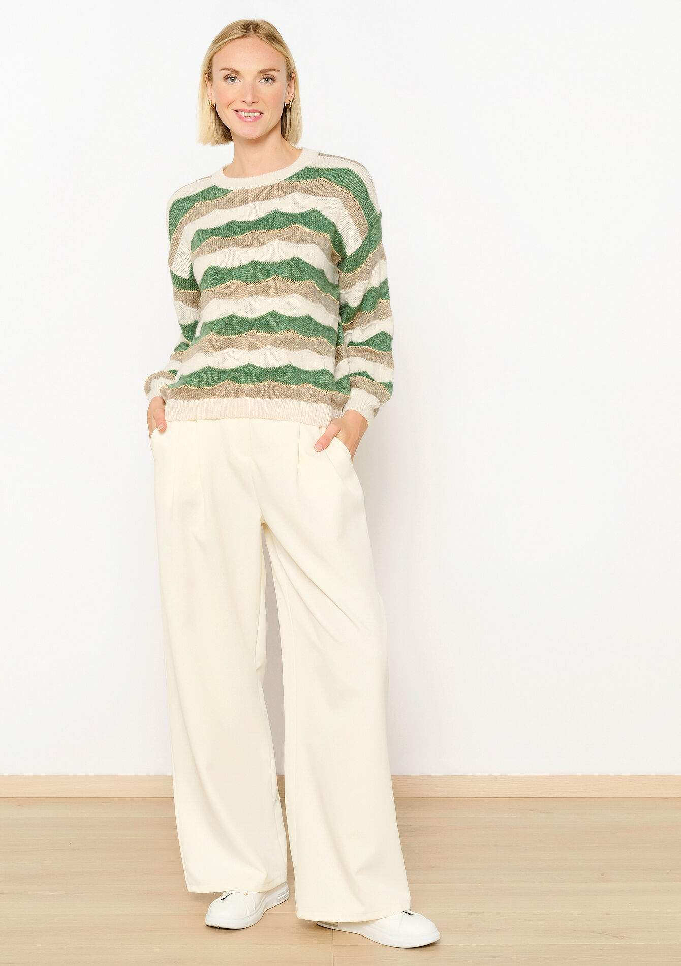 Trui met colourblock, Trui met colourblock - KHAKI - 04006764_433