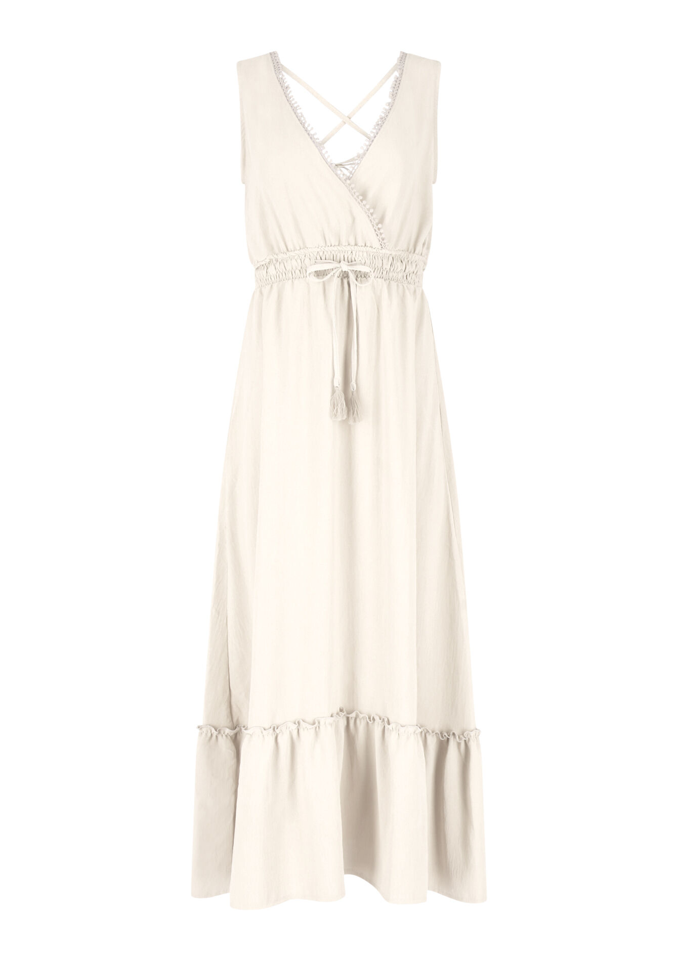 Robe longue froissée, Robe longue froissée - OFFWHITE - 1078760