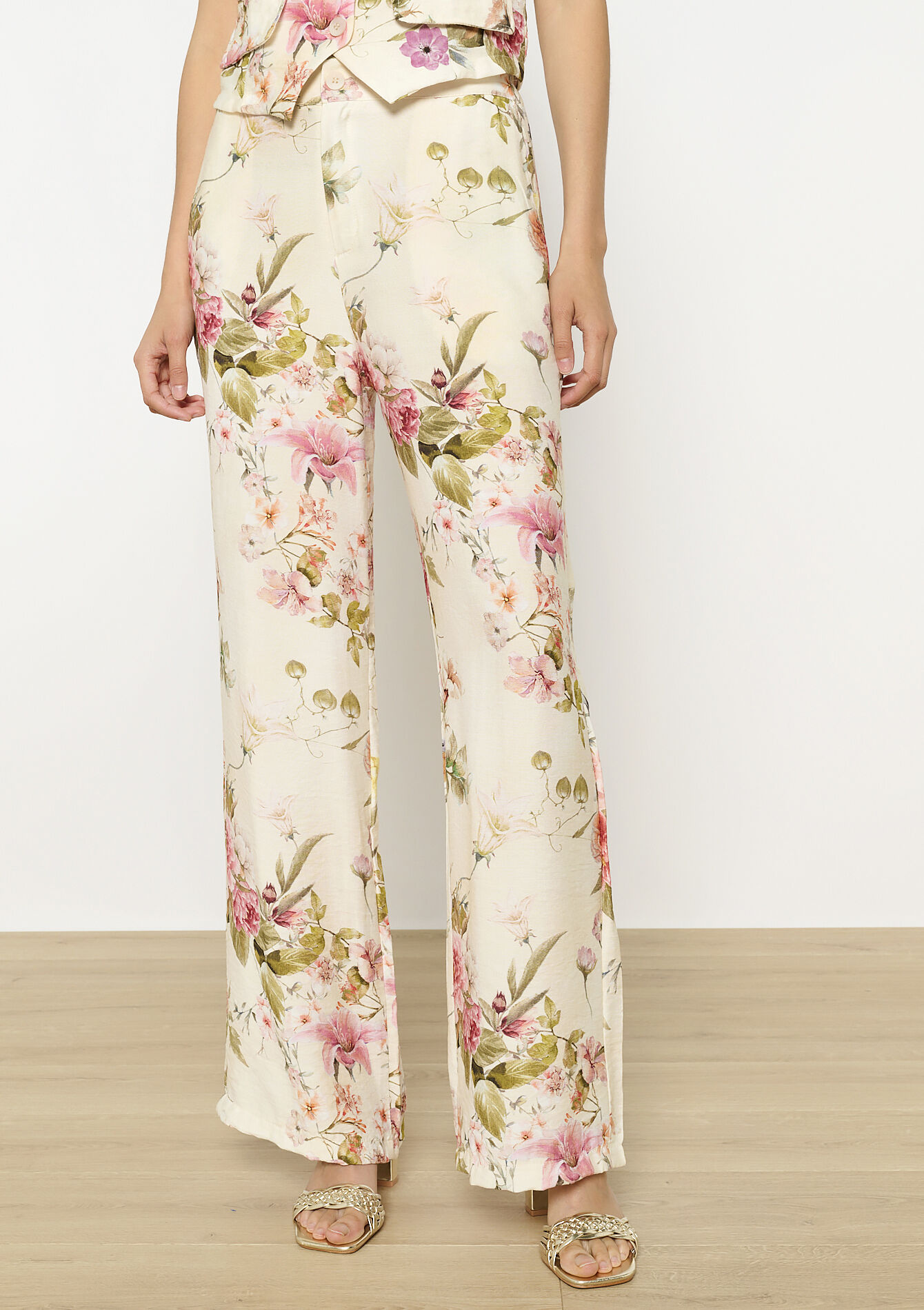 Soepele bloemenbroek, Soepele bloemenbroek - VANILLA WHITE - 06100727_1013