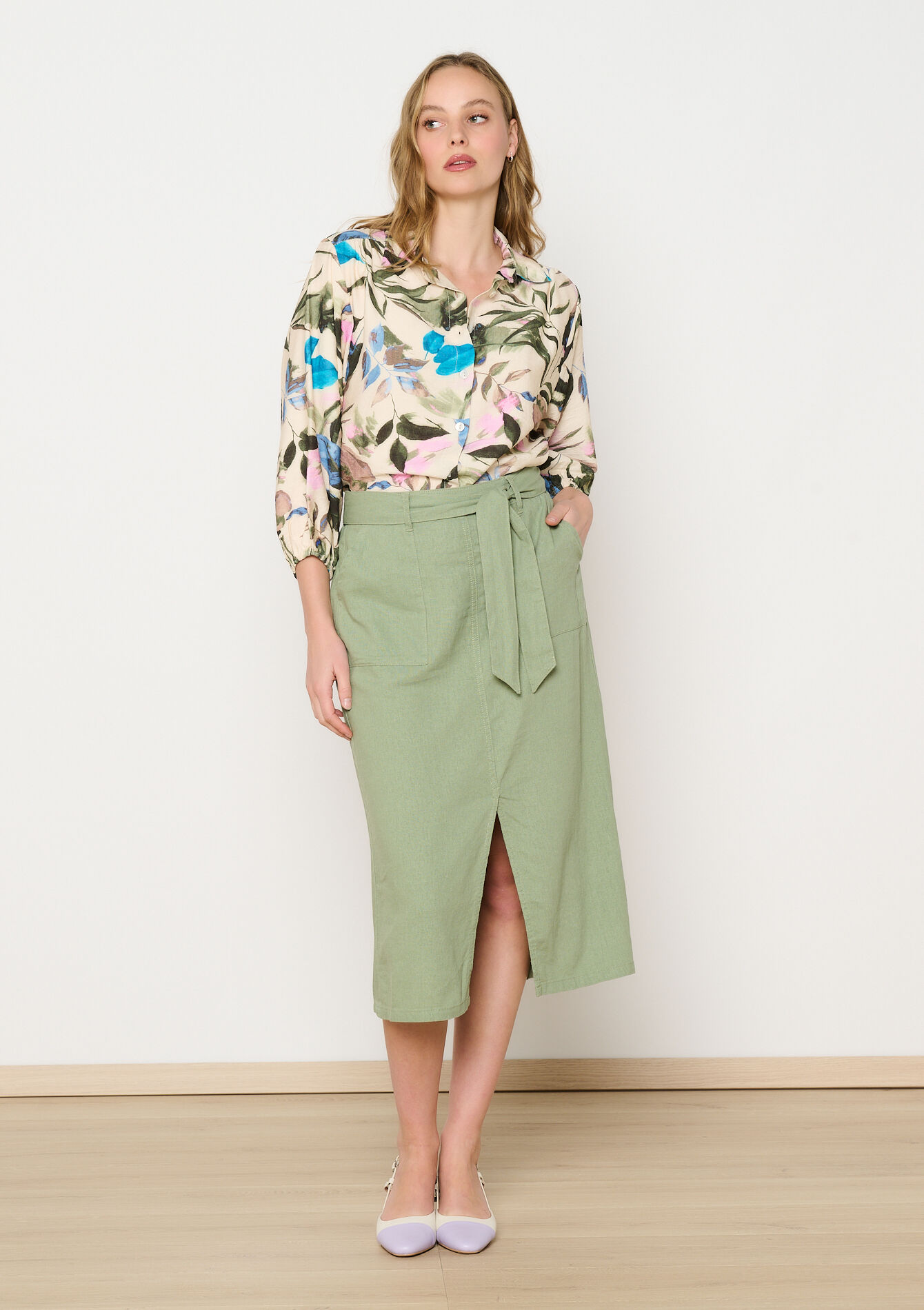 Hemd met bloemenprint, Hemd met bloemenprint - VANILLA WHITE - 05702784_1013