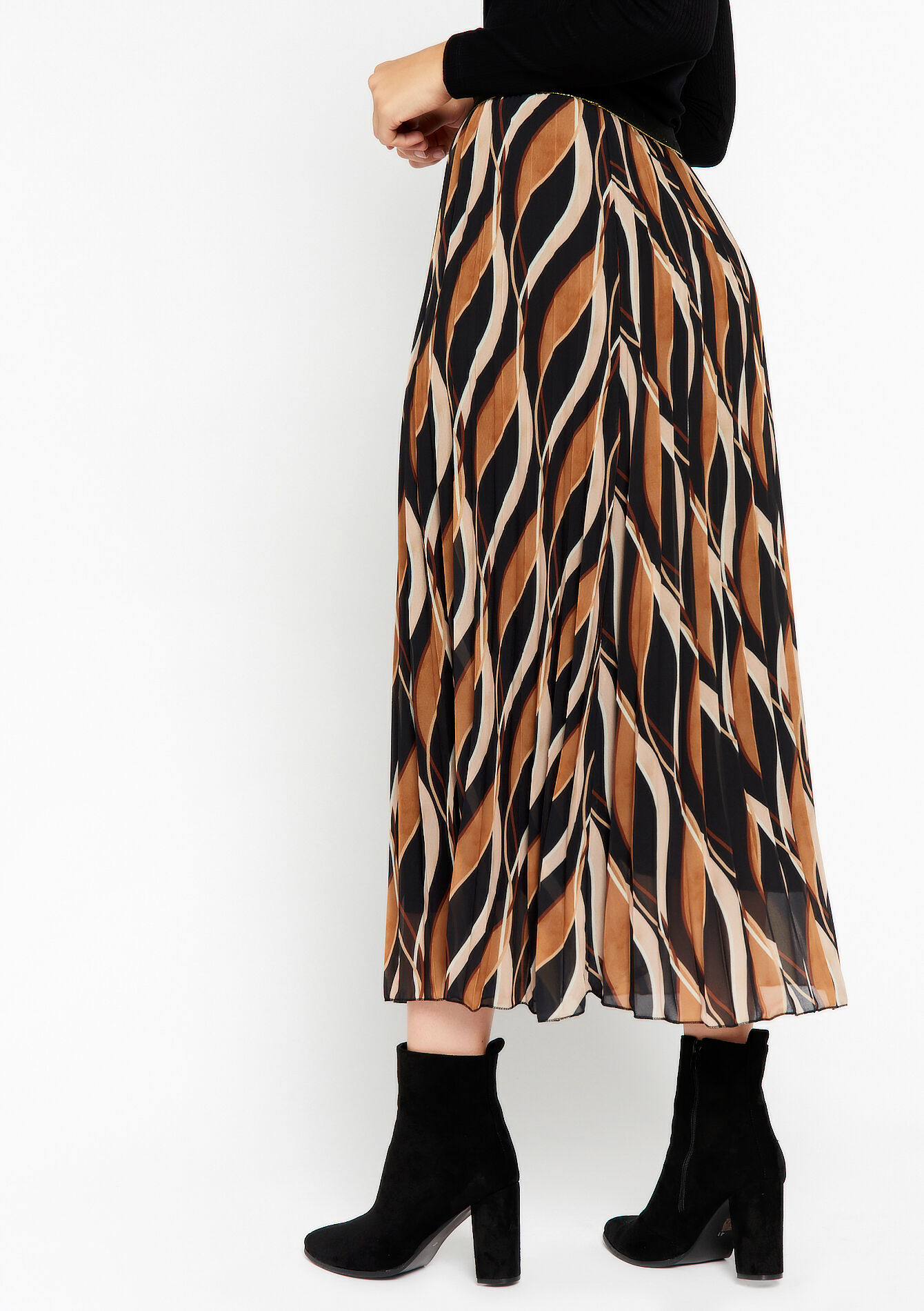 Jupe longue en voile, Jupe longue en voile - CAMEL GINGER - 07101176_3831