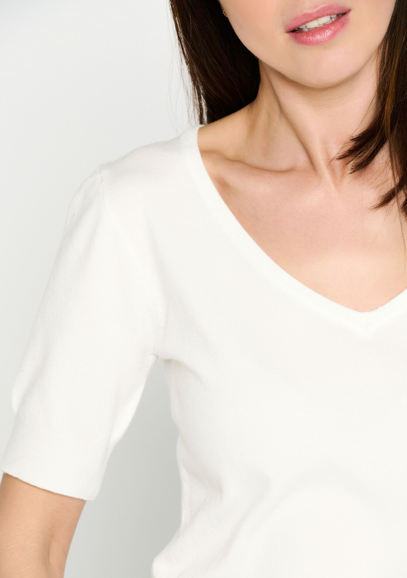 Pullover à manches courtes, Pullover à manches courtes - OFFWHITE - 04006220_1001