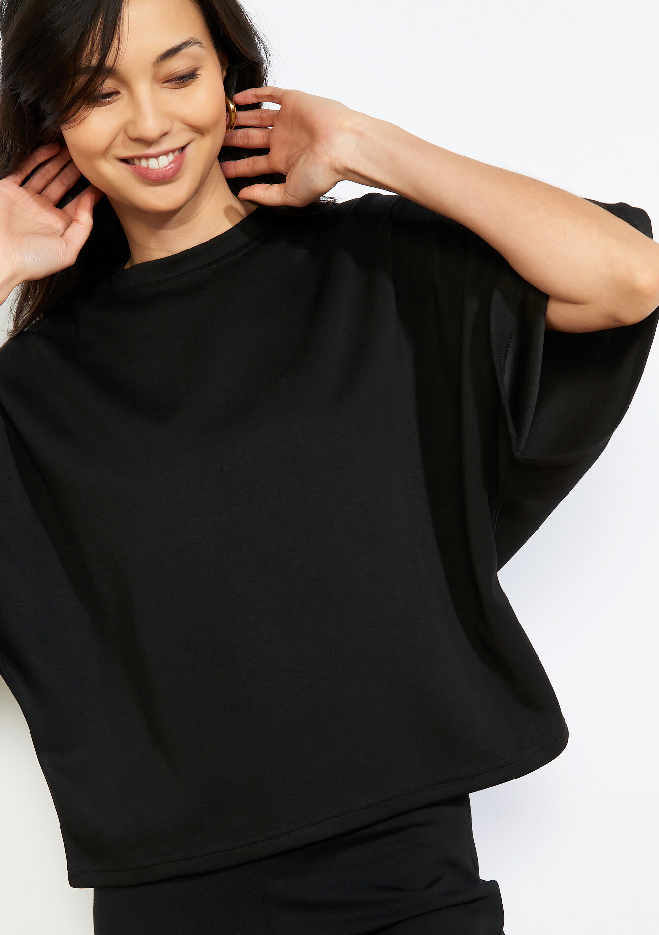 Sweat ample minimaliste - BLACK - 15100416_1119