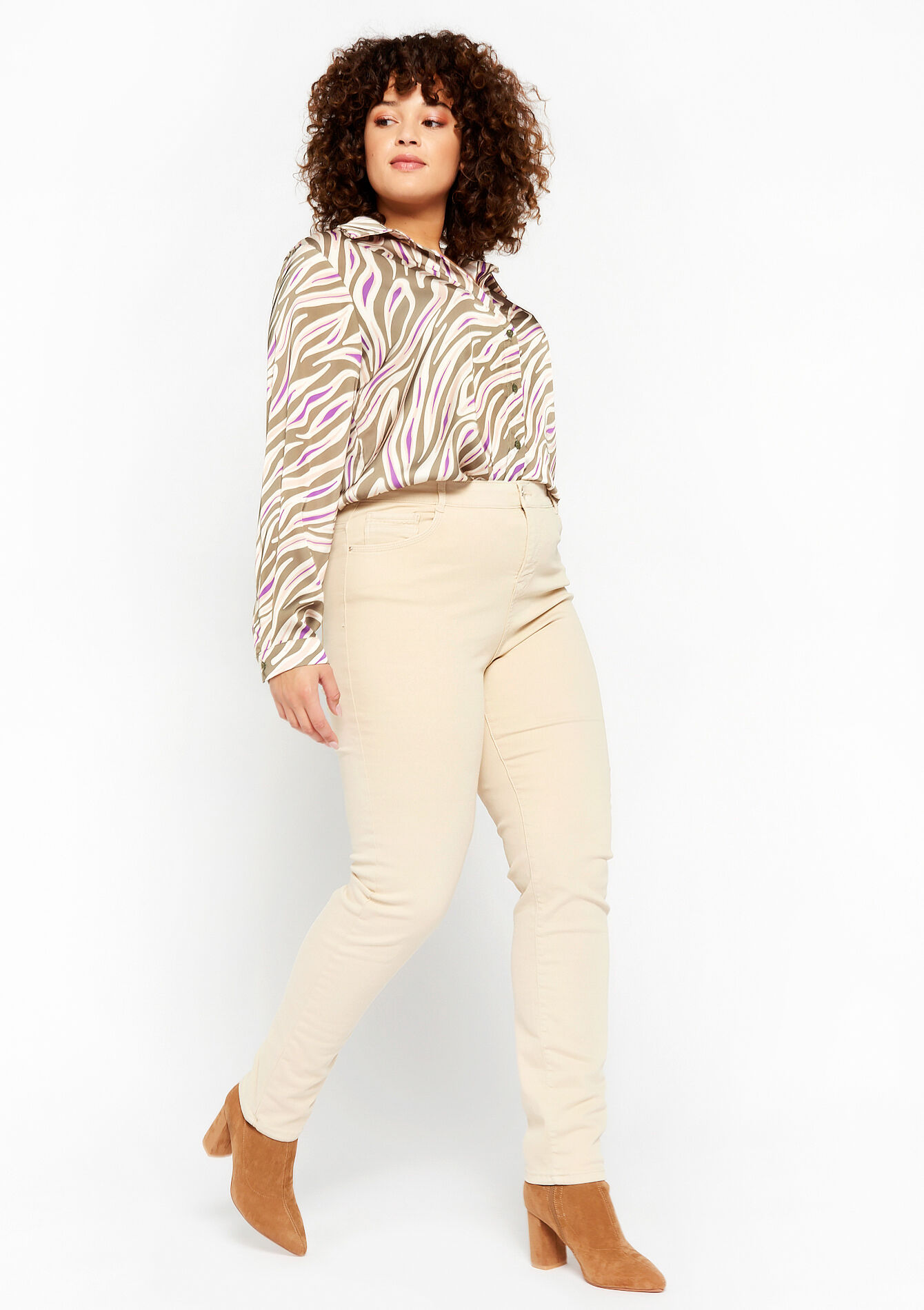 Multiple size slim broek, Multiple size slim broek - LIGHT BEIGE - 06004323_13