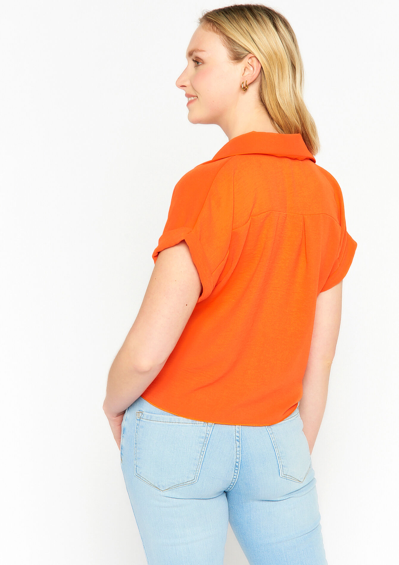 Chemise avec noeud, Chemise avec noeud - ORANGE BRIGHT - 1073415