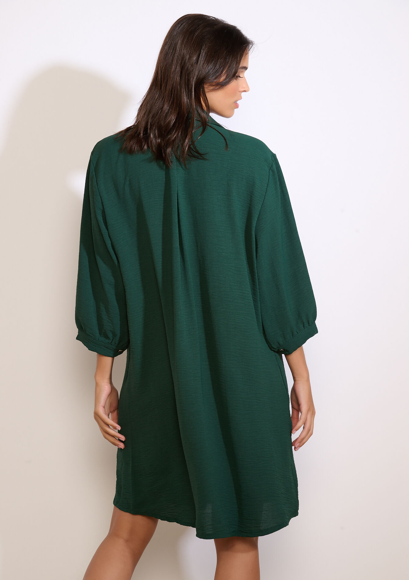 Oversized overhemdjurk, Oversized overhemdjurk - BOTTLE GREEN - 08104338_1778