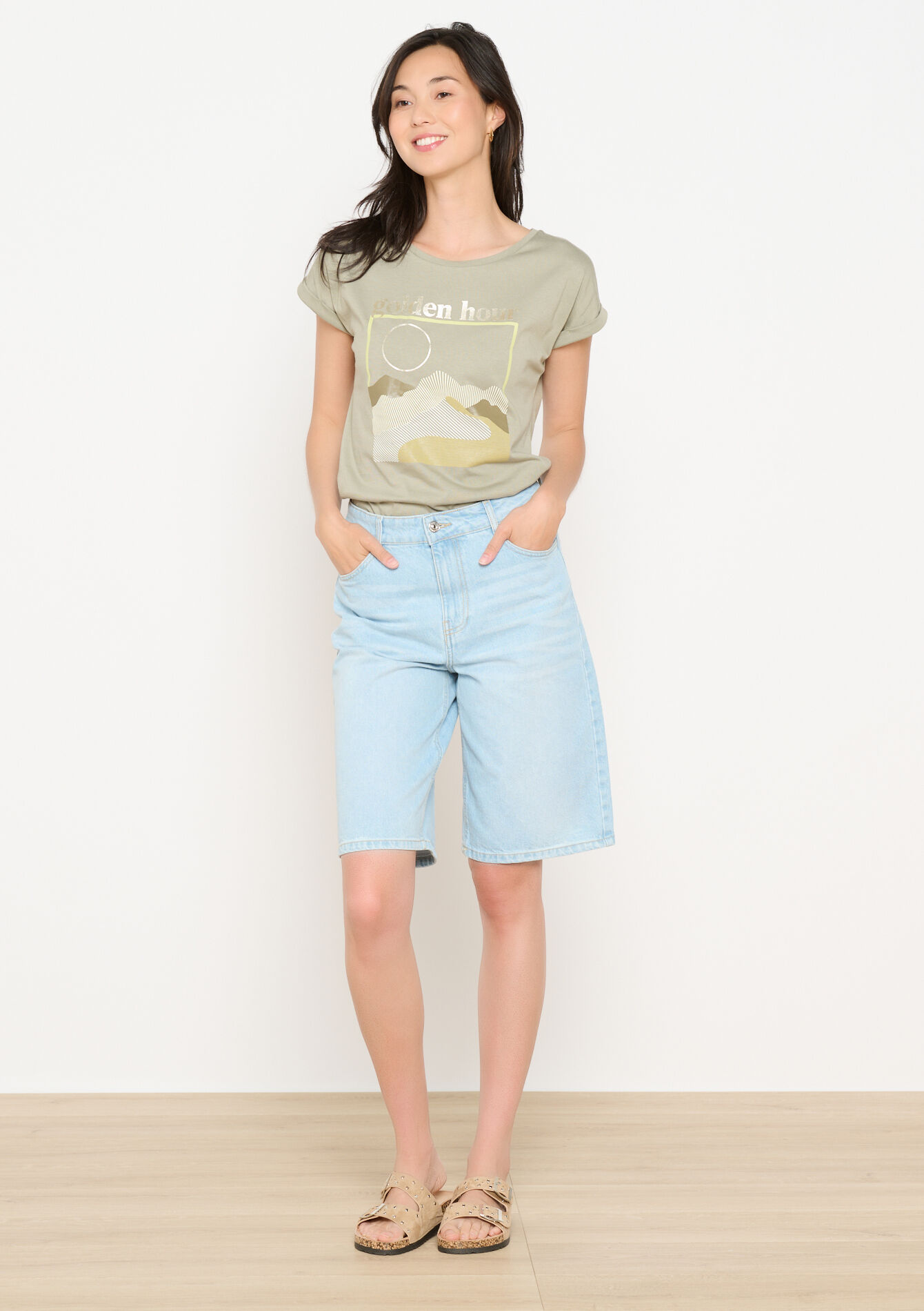 Graphic gold tee - OPTICAL WHITE - 02301732