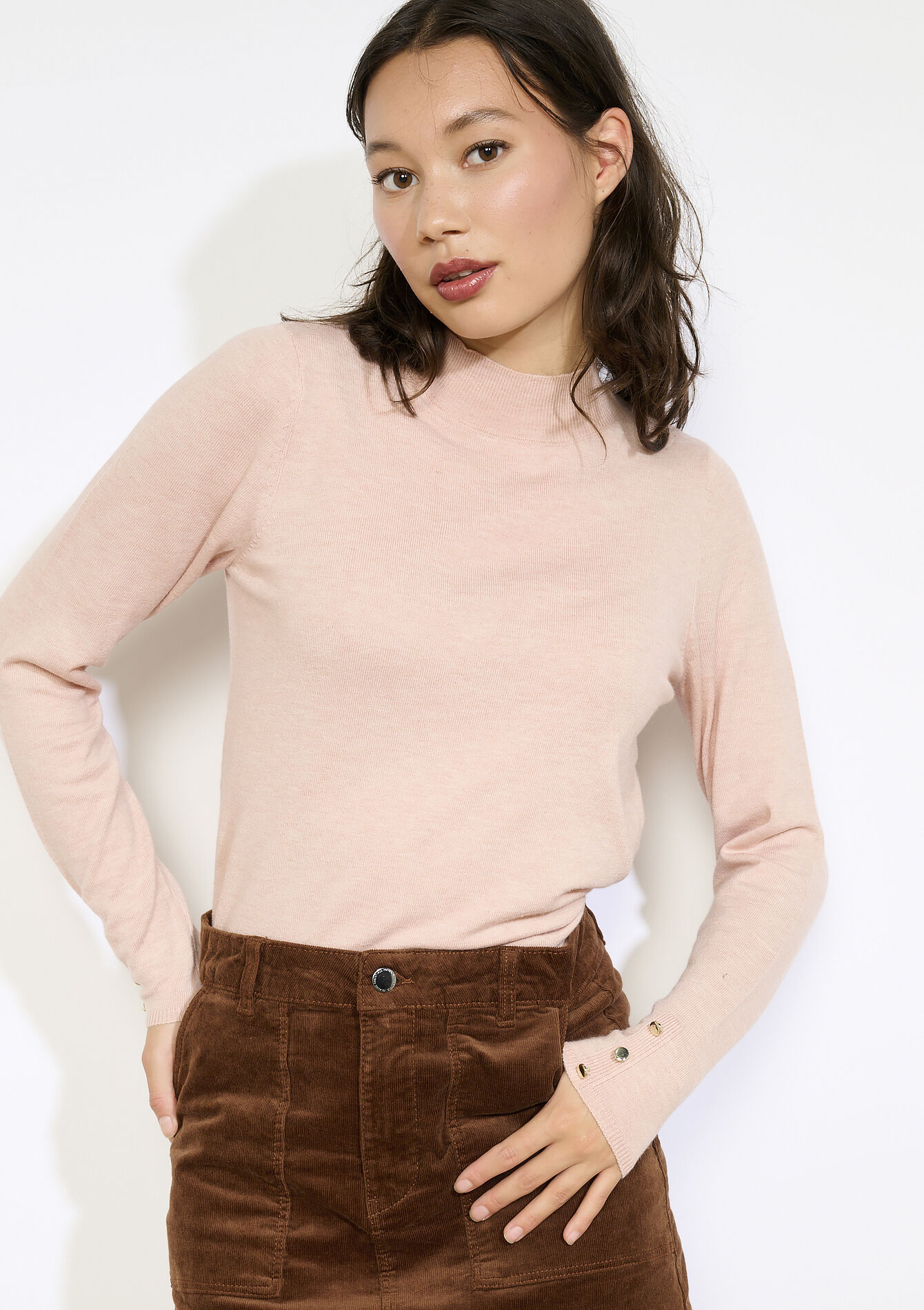 Coltrui met gouden knopen, Coltrui met gouden knopen - NUDE PINK - 04006921_1301