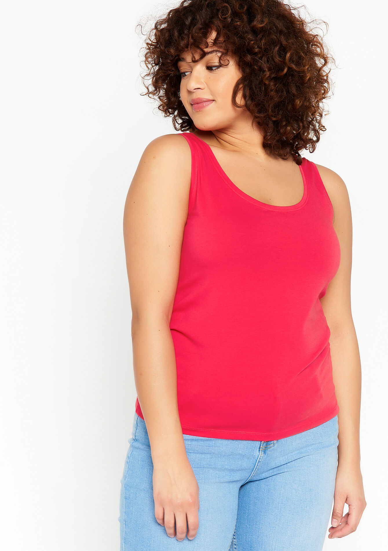 Top met lage hals, Top met lage hals - FUCHSIA - 02200328_5626