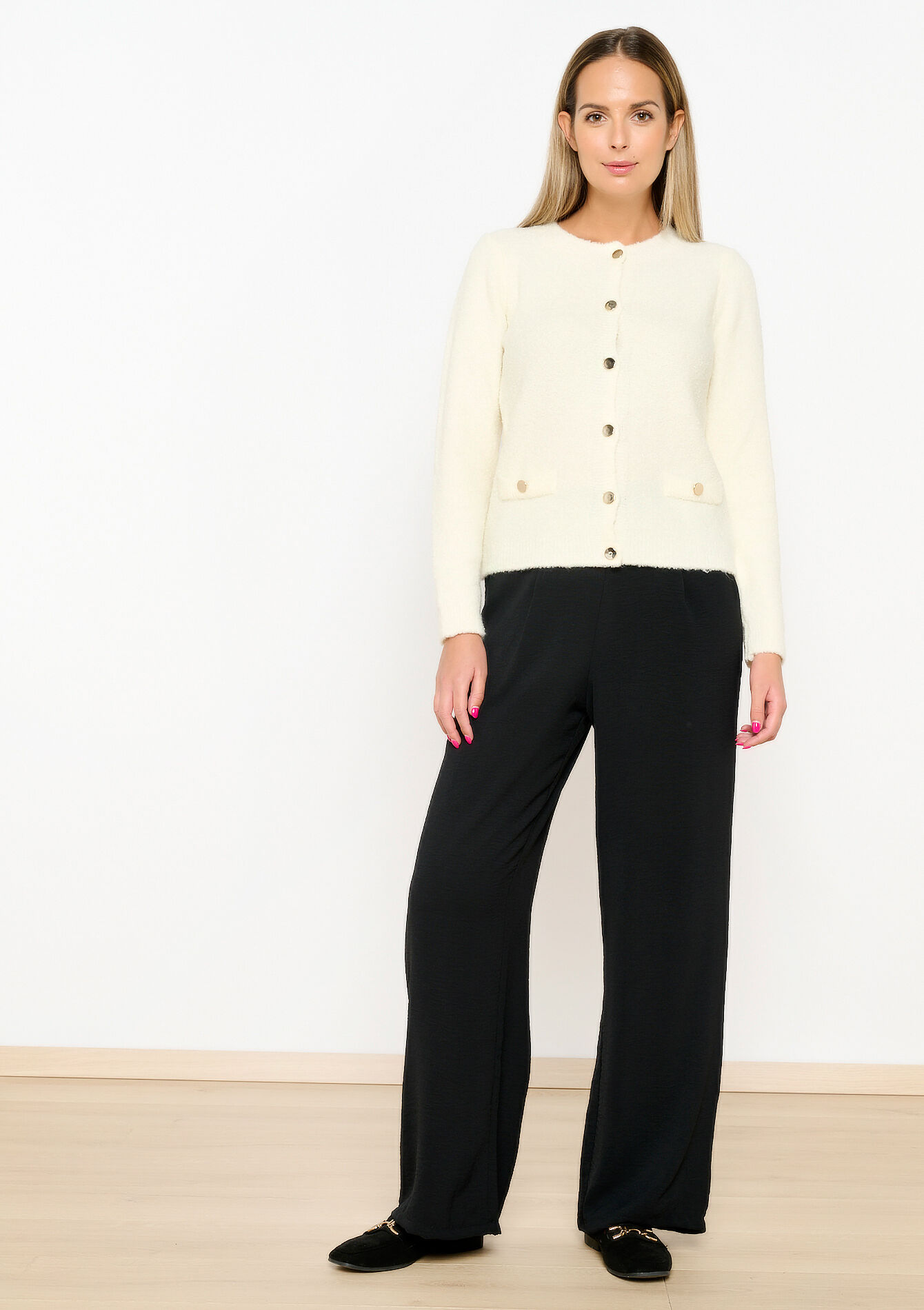 Cardigan met sierknopen - OFFWHITE - 04101131_1001