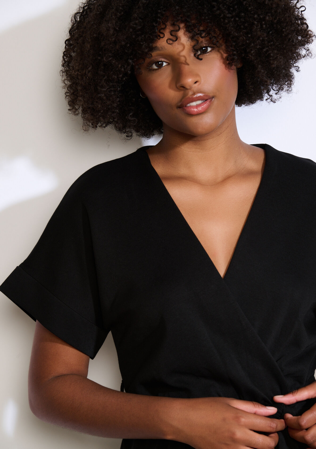 Overslag jumpsuit - BLACK - 06004651_1119