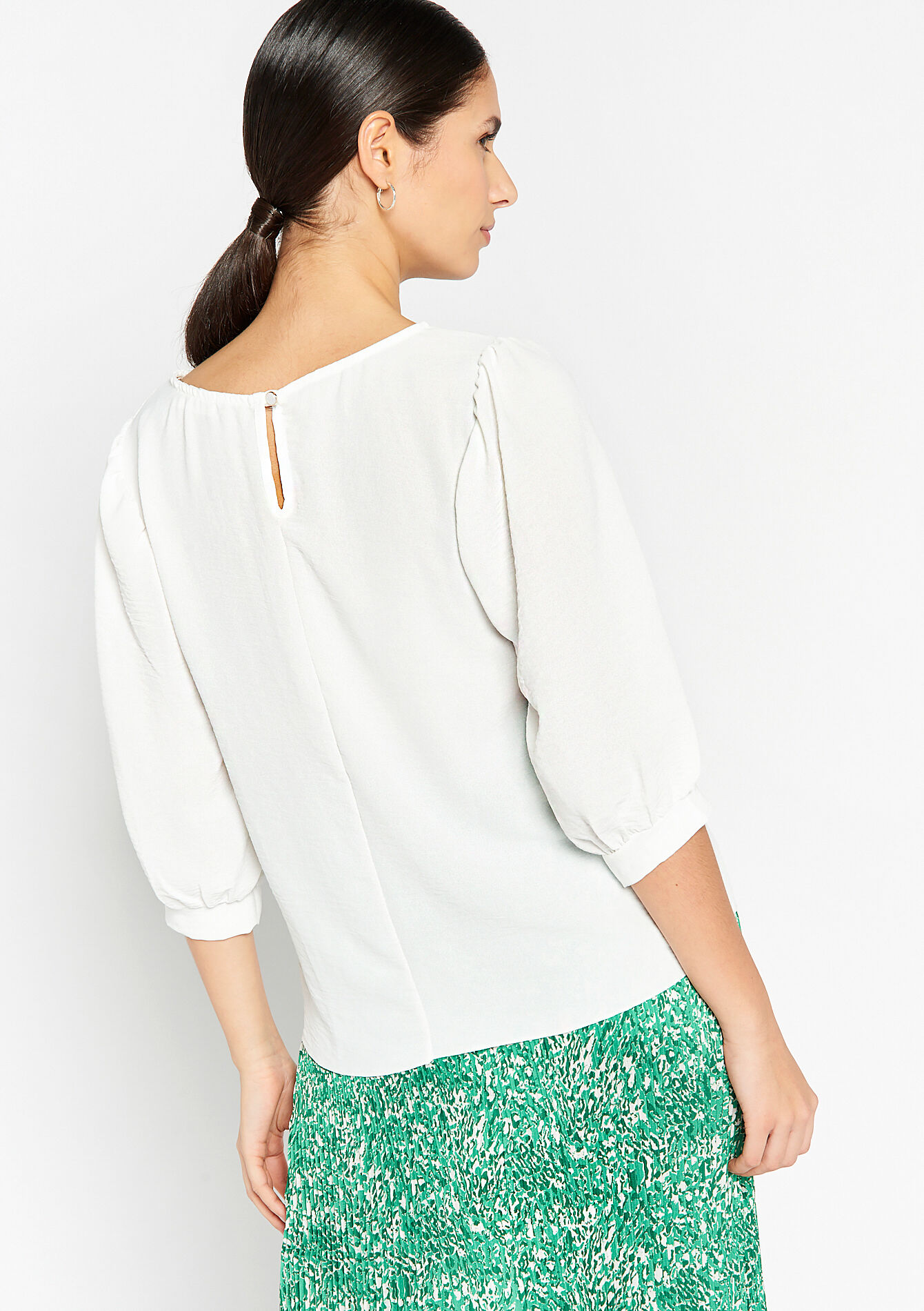 Blouse à manches courtes, Blouse à manches courtes - OPTICAL WHITE - 05702140_1019