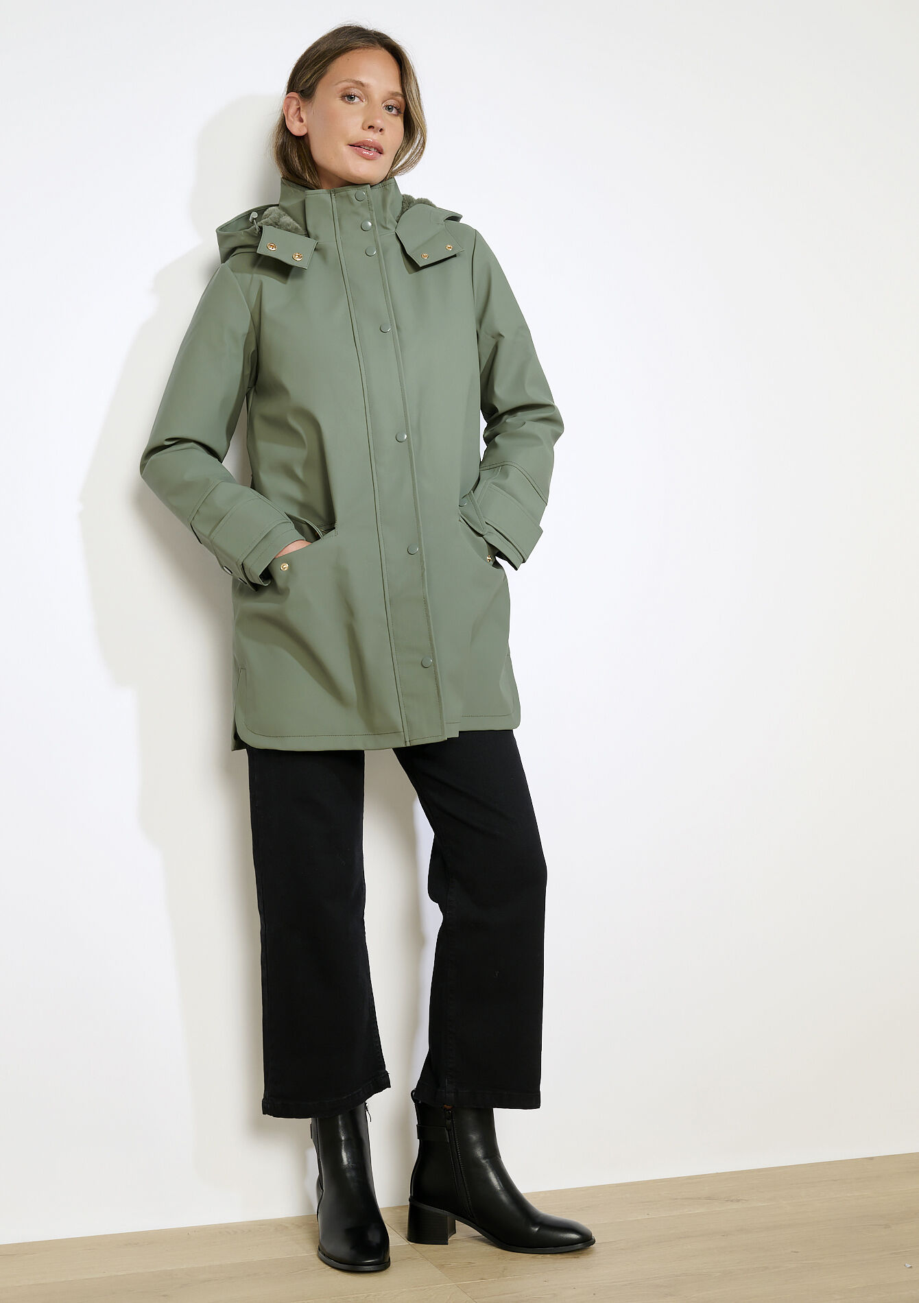 Parka imperméable matelassée, Parka imperméable matelassée - KHAKI FADED - 23000741_4326