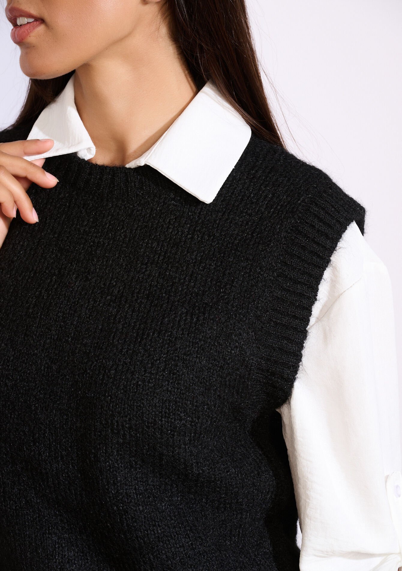 Pull sans manches doux - BLACK - 04007042_1119