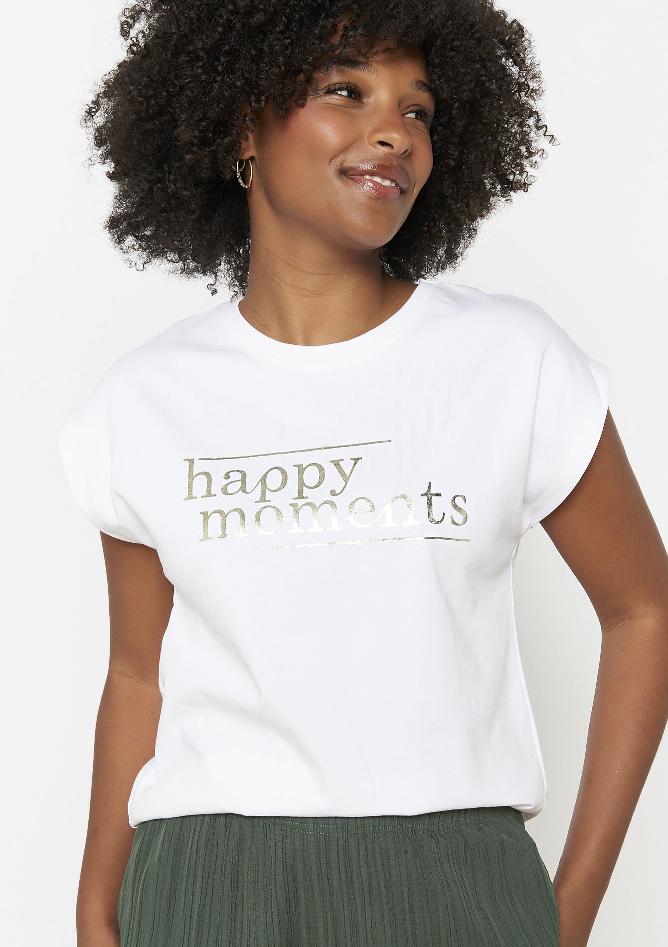 T-shirt met korte mouwen, T-shirt met korte mouwen - REAL WHITE - 02301695_2509